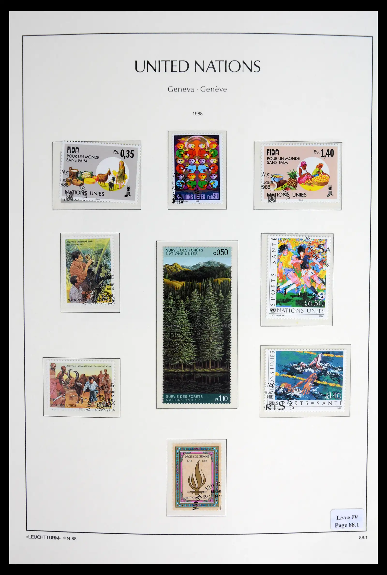 42027 0023 - Stamp collection 42027 United Nations Geneva complete used 1969-2024!!