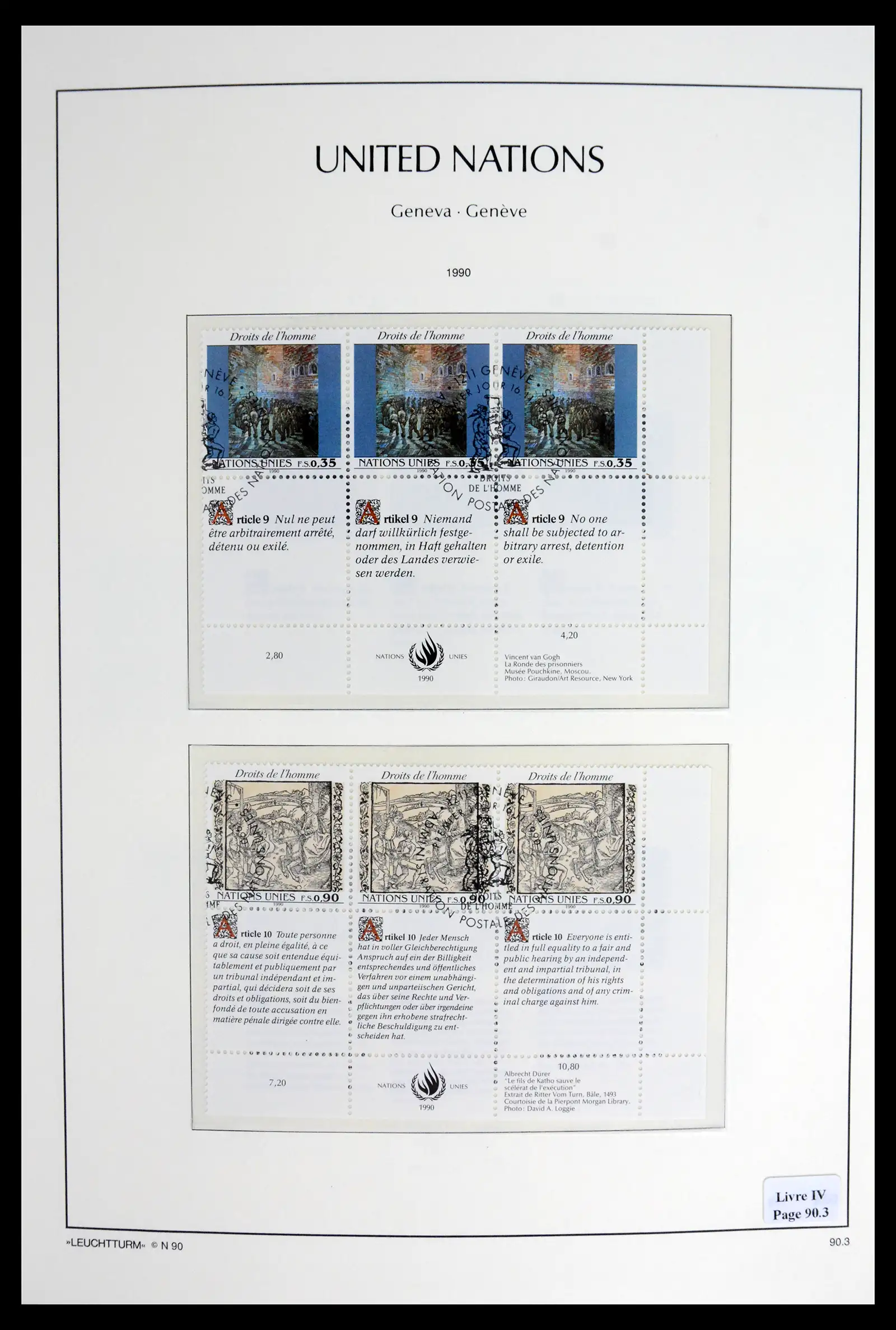 42027 0029 - Stamp collection 42027 United Nations Geneva complete used 1969-2024!!
