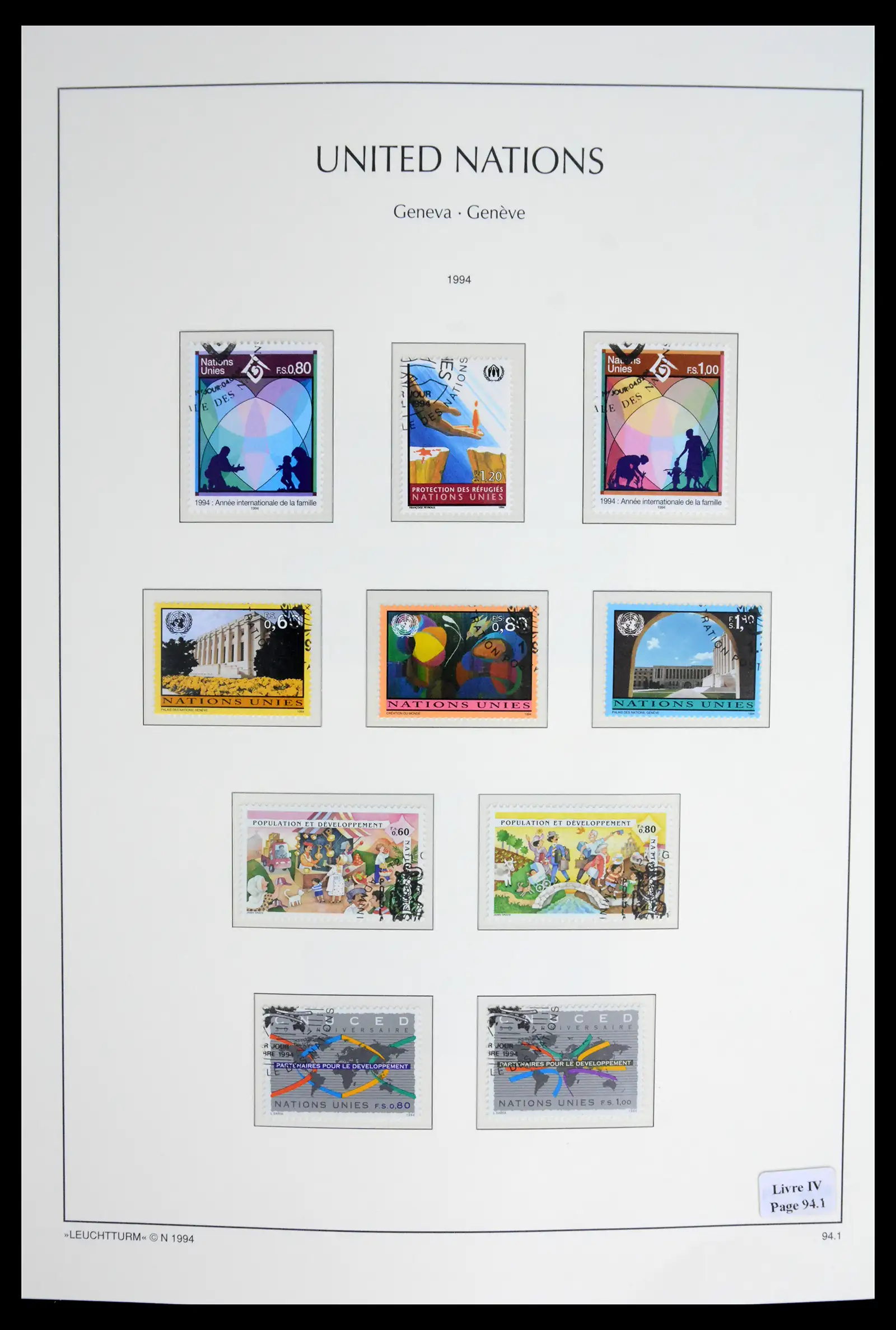 42027 0037 - Stamp collection 42027 United Nations Geneva complete used 1969-2024!!