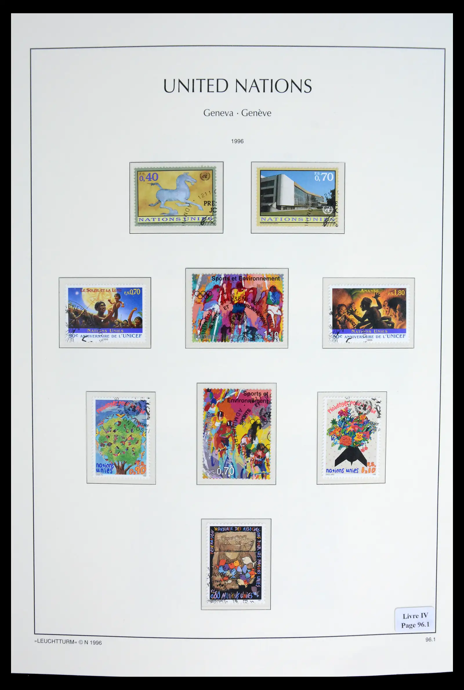 42027 0042 - Stamp collection 42027 United Nations Geneva complete used 1969-2024!!