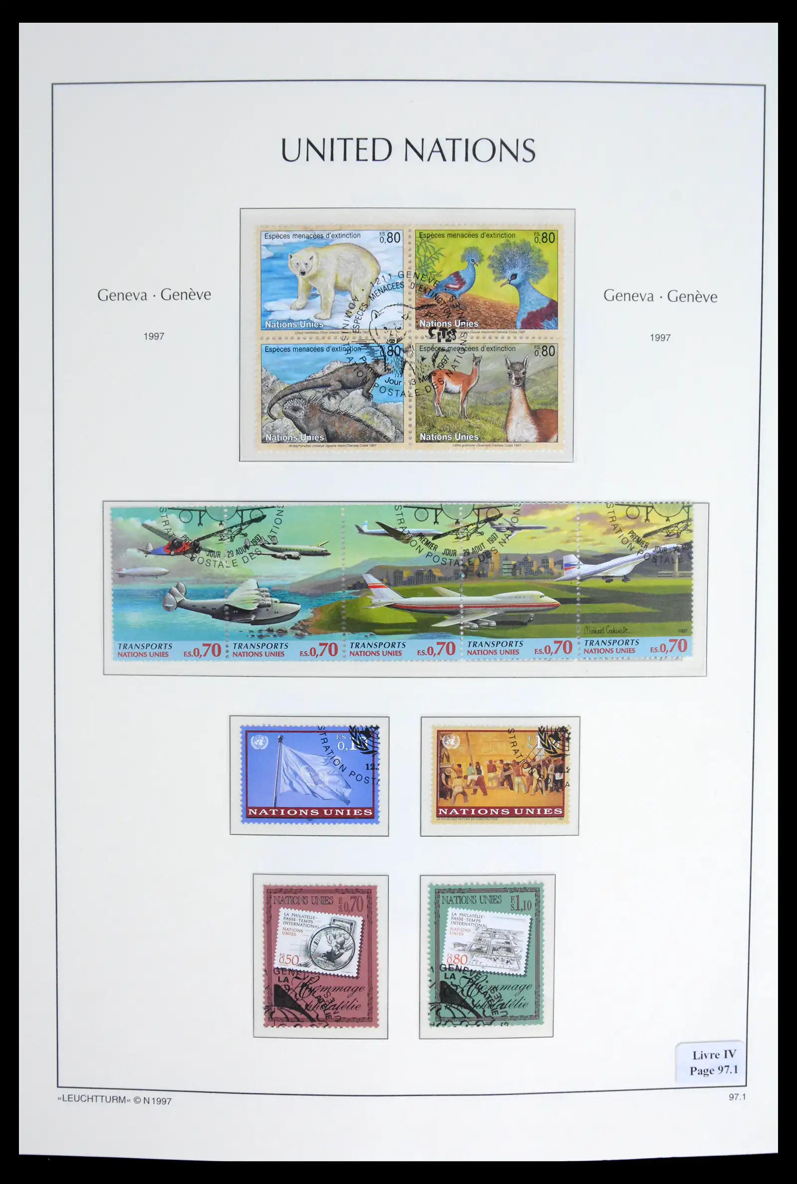 42027 0044 - Stamp collection 42027 United Nations Geneva complete used 1969-2024!!