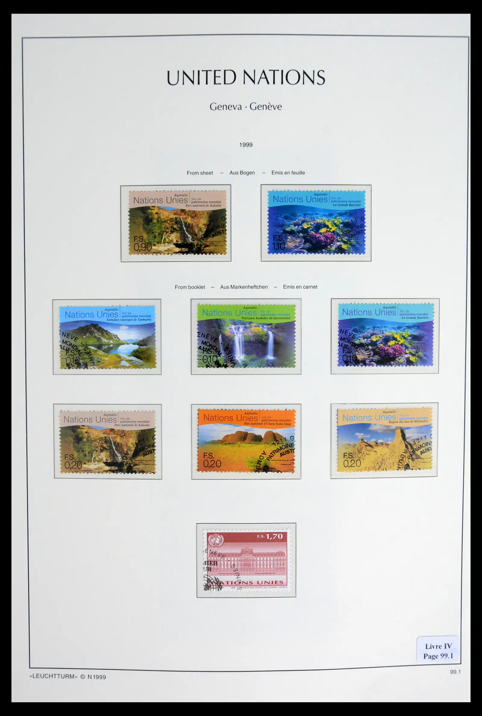 42027 0051 - Stamp collection 42027 United Nations Geneva complete used 1969-2024!!