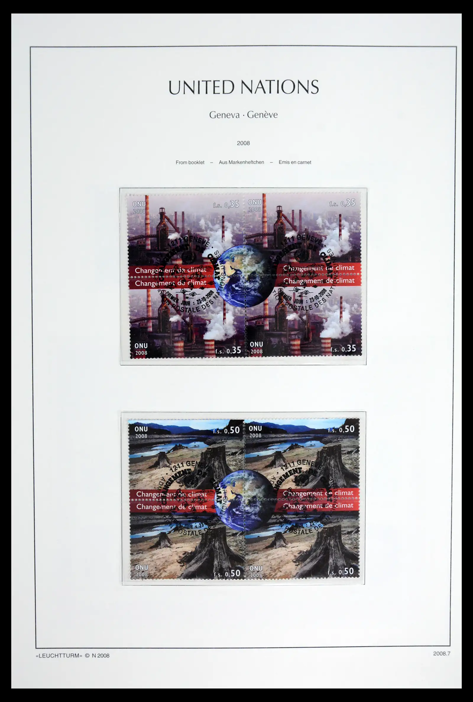 42027 0087 - Stamp collection 42027 United Nations Geneva complete used 1969-2024!!