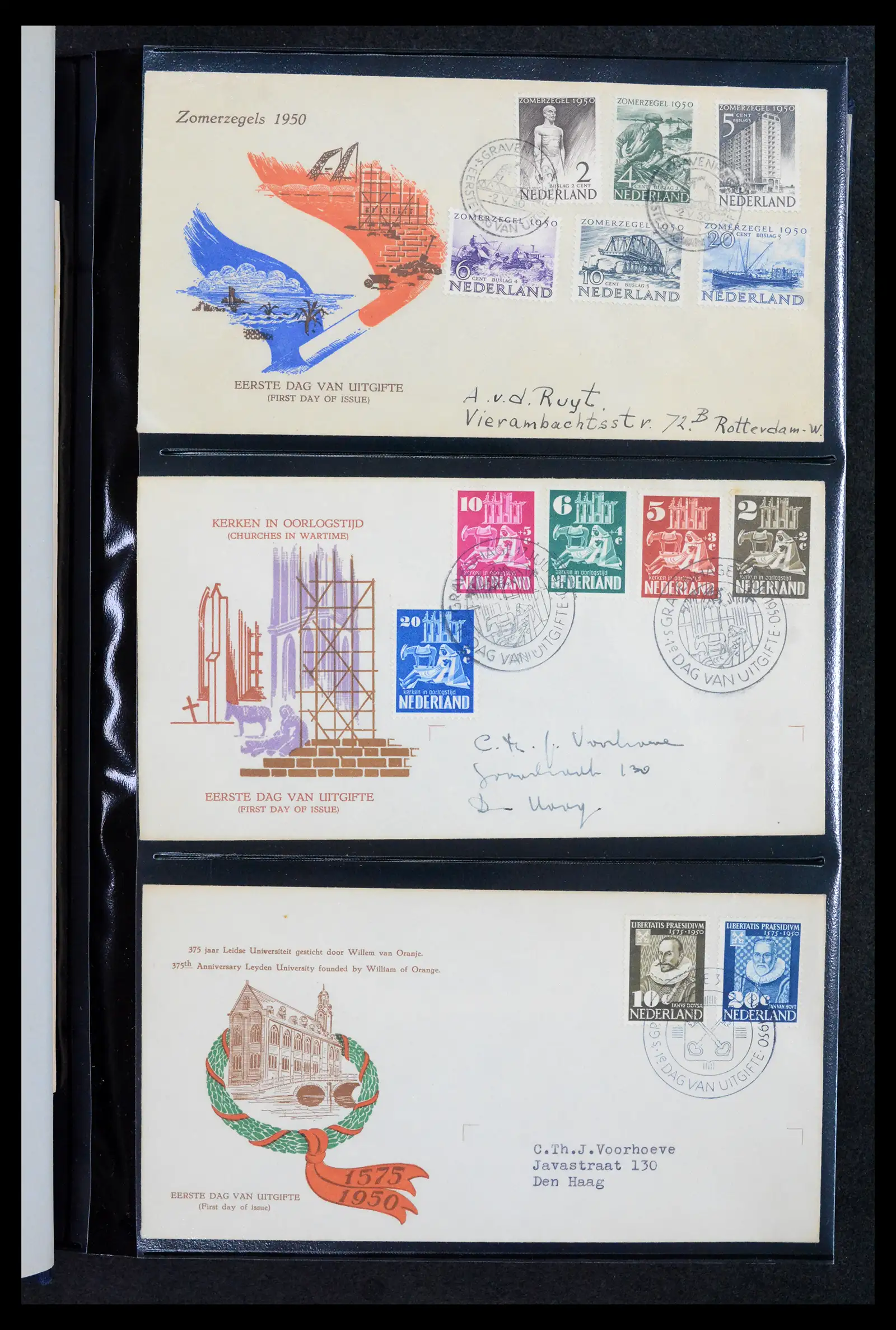 42029 0001 - Stamp collection 42029 Netherlands FDCs complete 1950-1976.