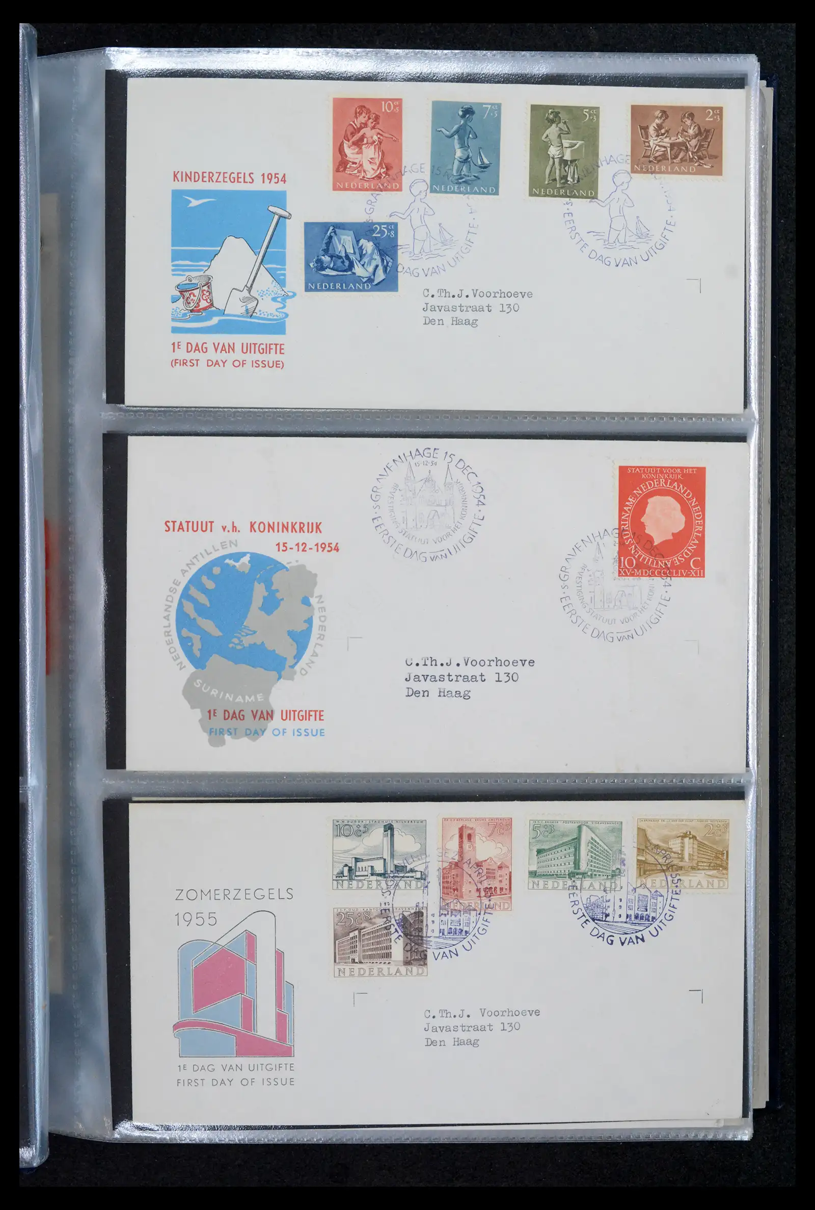 42029 0007 - Stamp collection 42029 Netherlands FDCs complete 1950-1976.