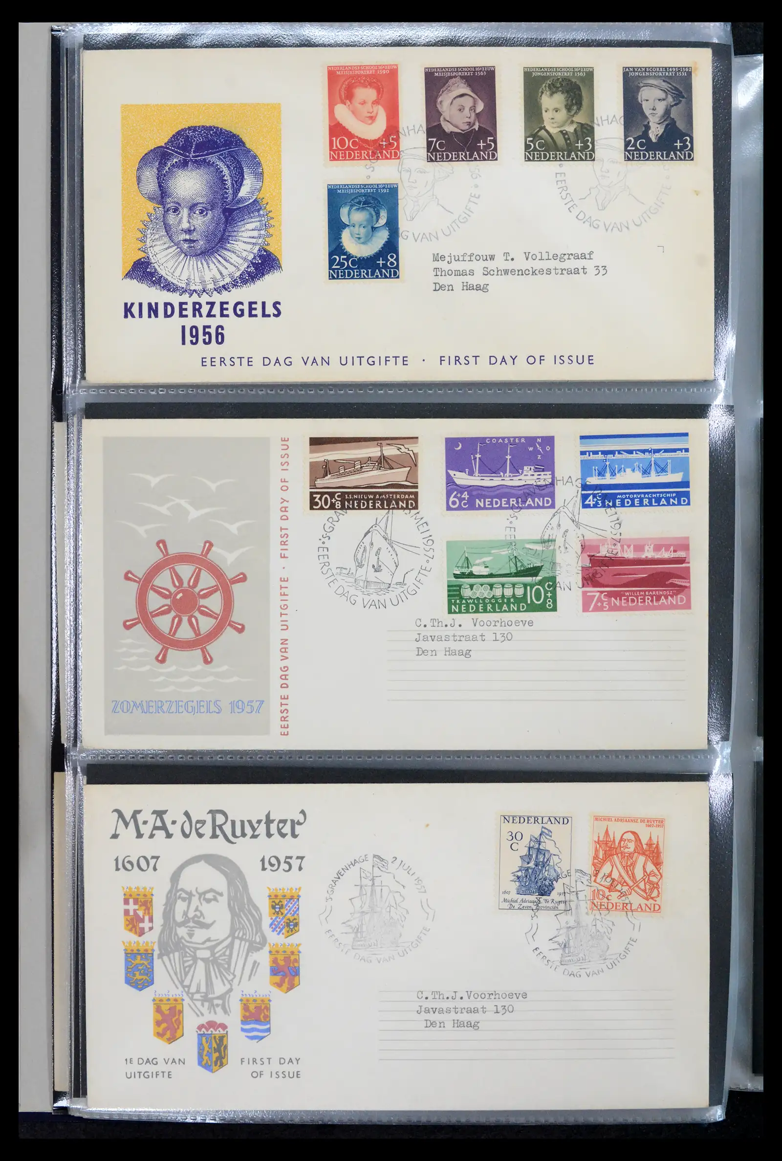 42029 0010 - Stamp collection 42029 Netherlands FDCs complete 1950-1976.