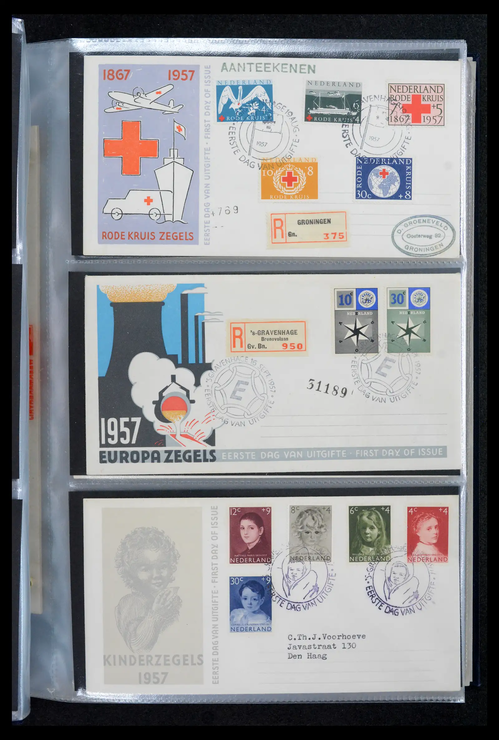 42029 0011 - Stamp collection 42029 Netherlands FDCs complete 1950-1976.