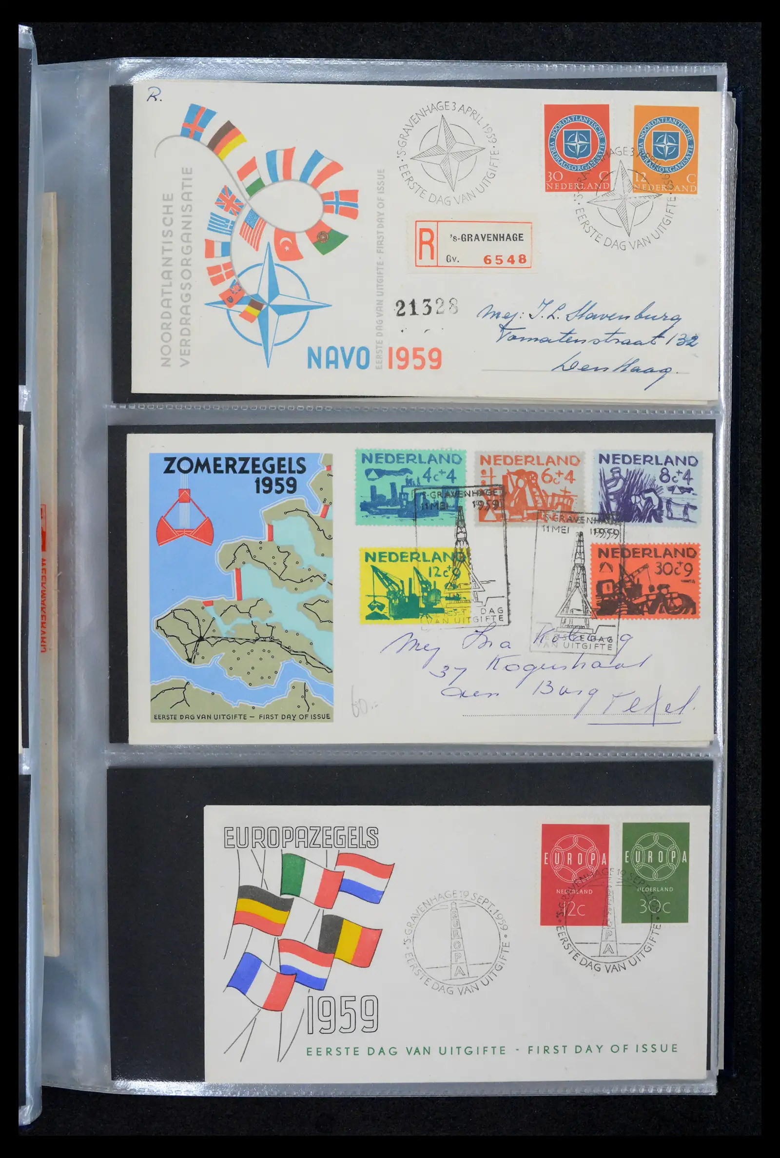 42029 0013 - Stamp collection 42029 Netherlands FDCs complete 1950-1976.