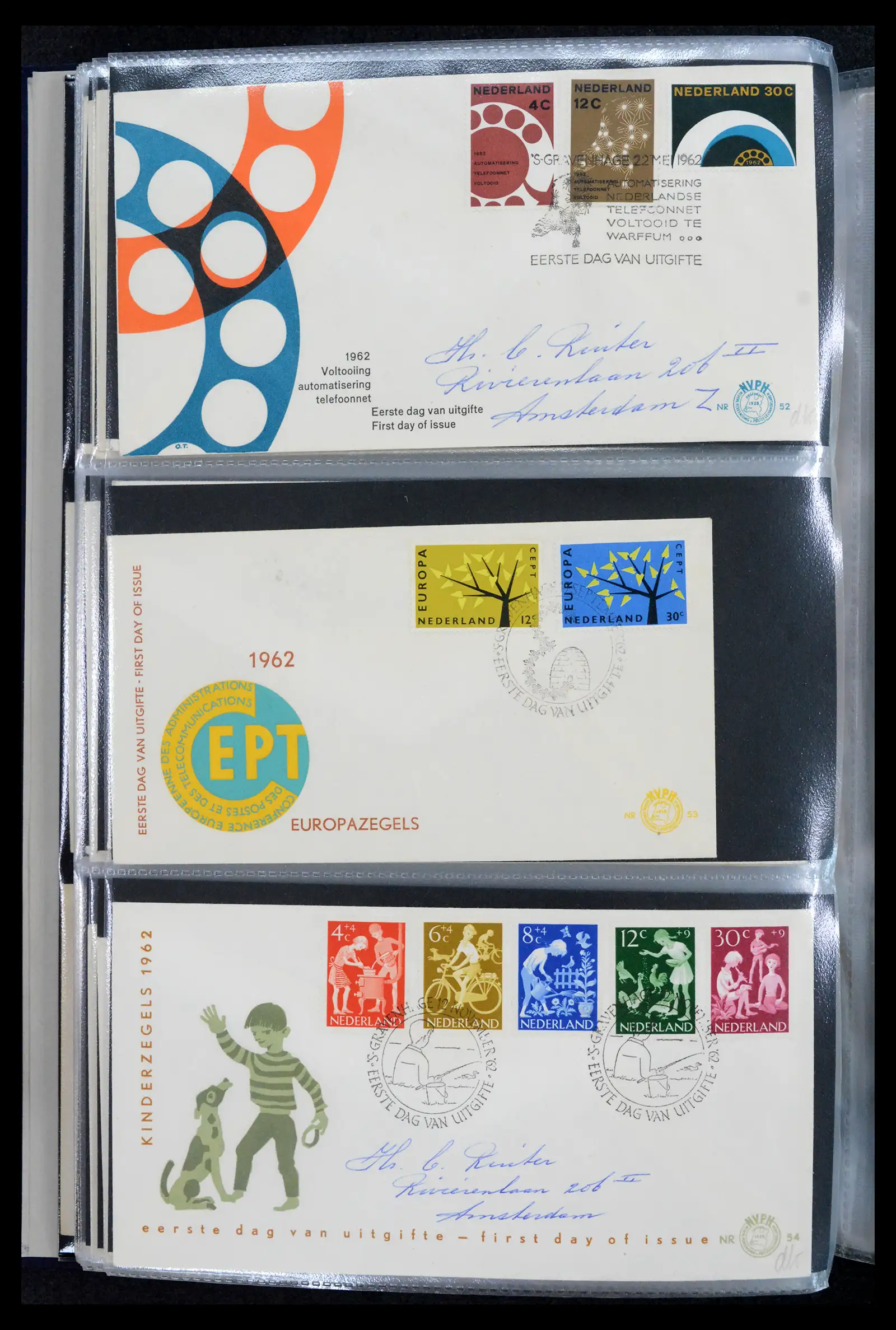42029 0018 - Stamp collection 42029 Netherlands FDCs complete 1950-1976.