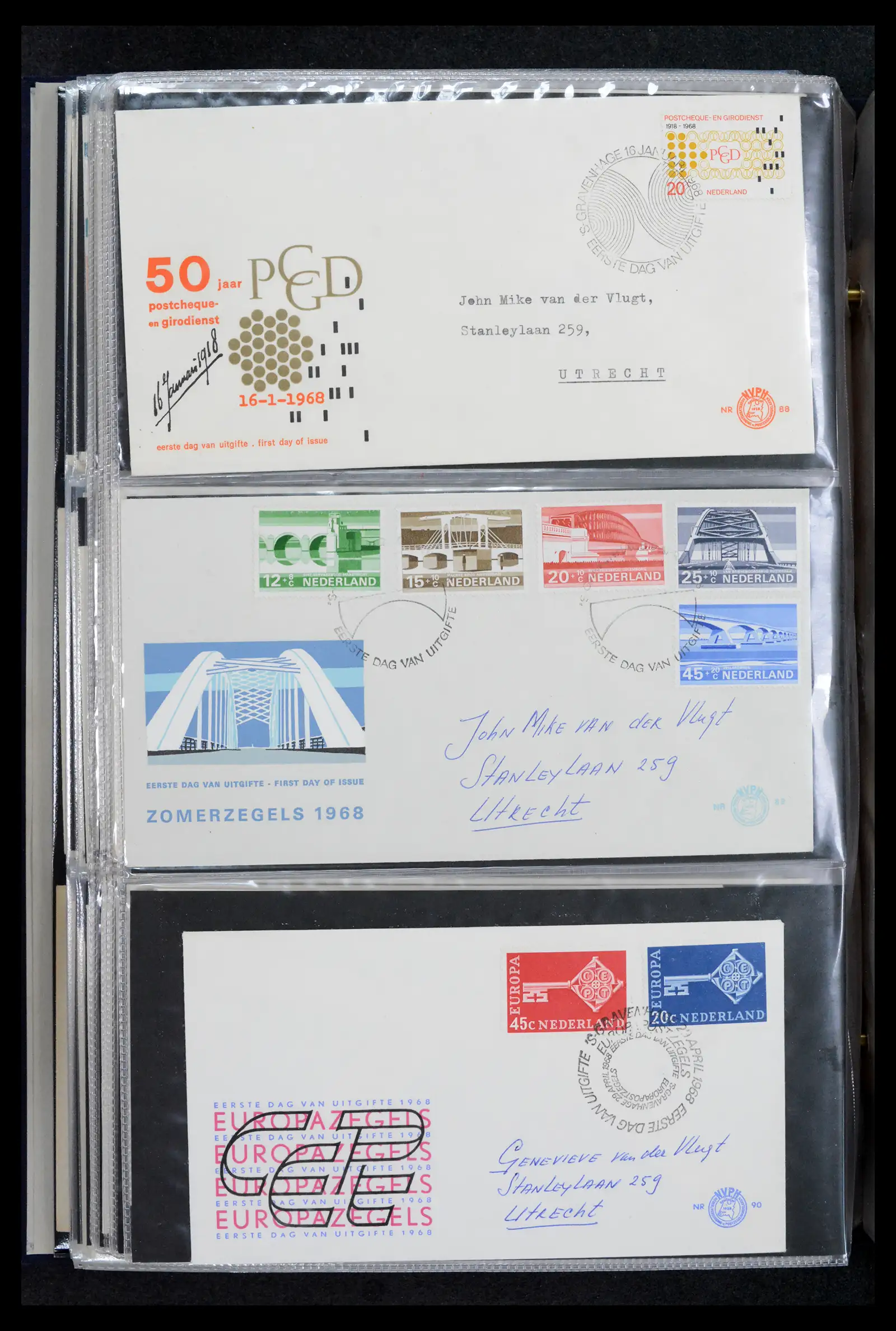 42029 0030 - Stamp collection 42029 Netherlands FDCs complete 1950-1976.