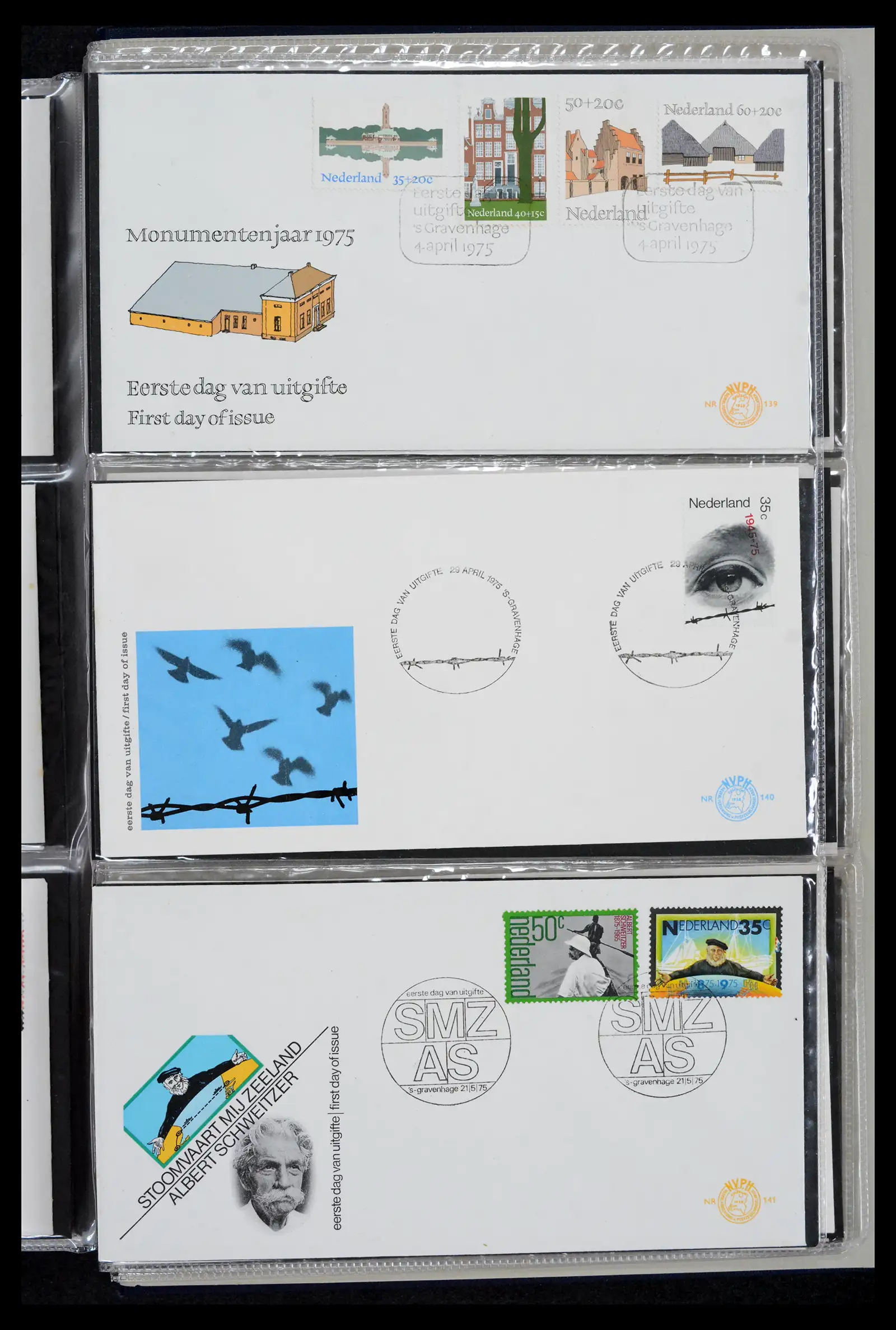 42029 0047 - Stamp collection 42029 Netherlands FDCs complete 1950-1976.