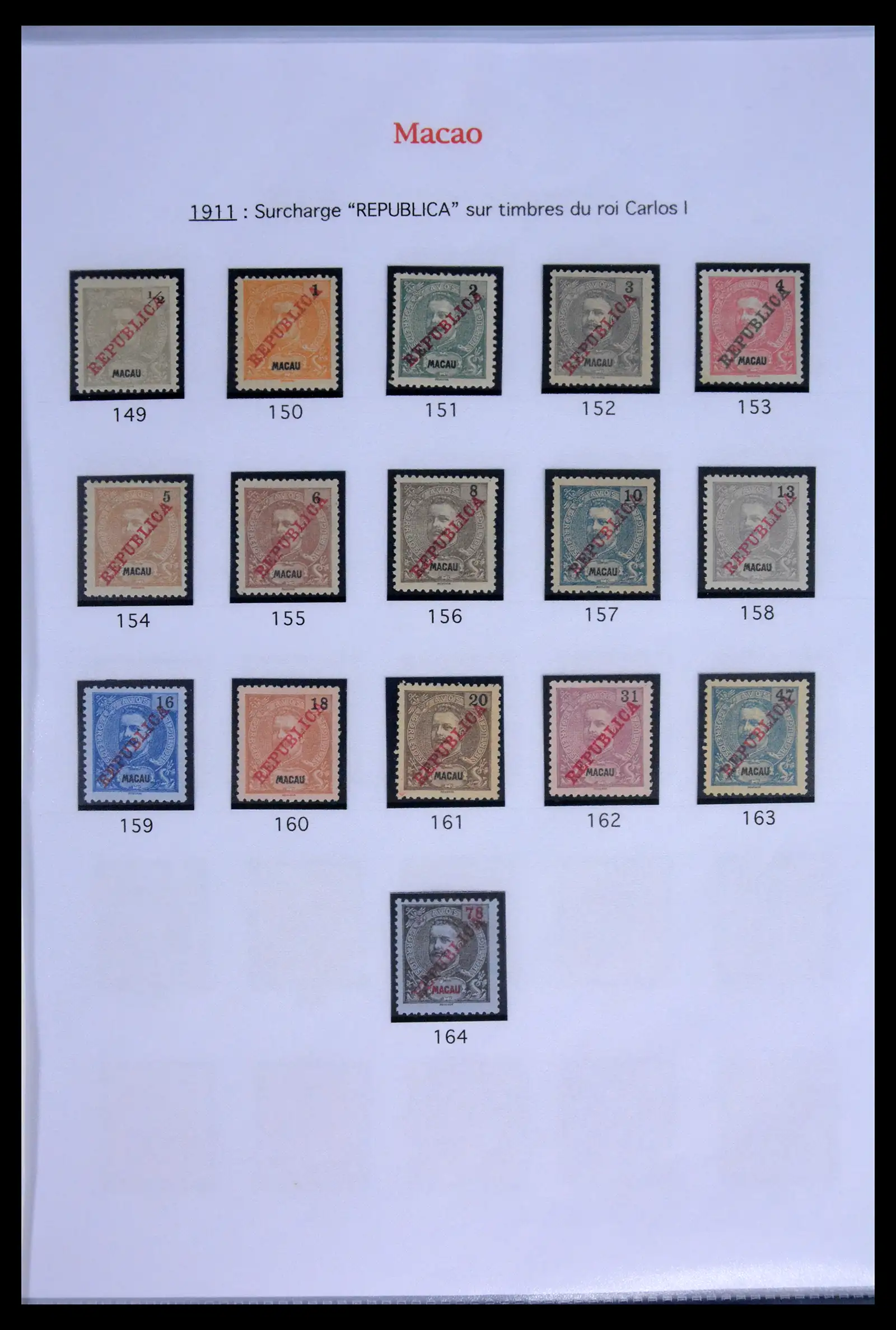 42030 0001 - Postzegelverzameling 42030 Macau 1898-1974.