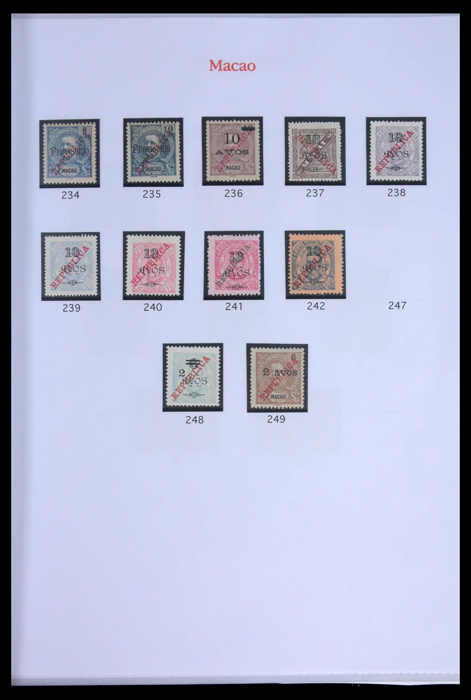 42030 0005 - Postzegelverzameling 42030 Macau 1898-1974.