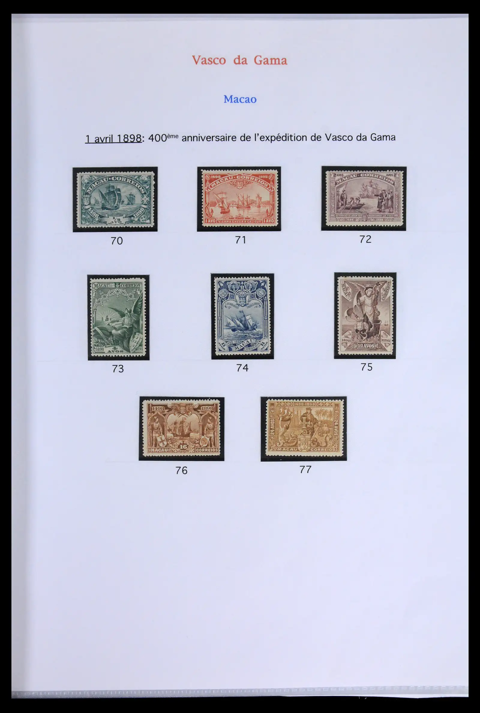 42030 0006 - Postzegelverzameling 42030 Macau 1898-1974.