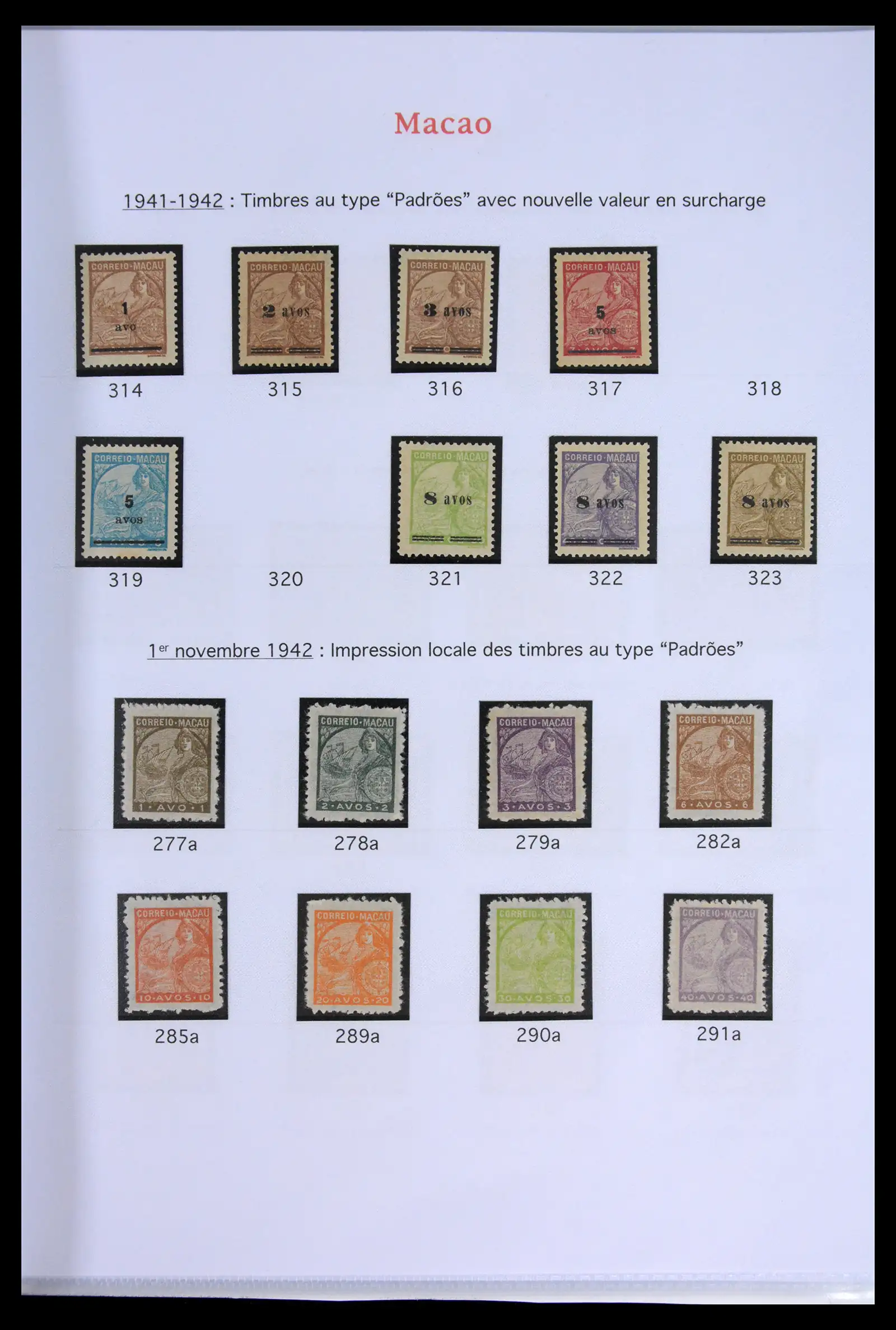 42030 0012 - Postzegelverzameling 42030 Macau 1898-1974.
