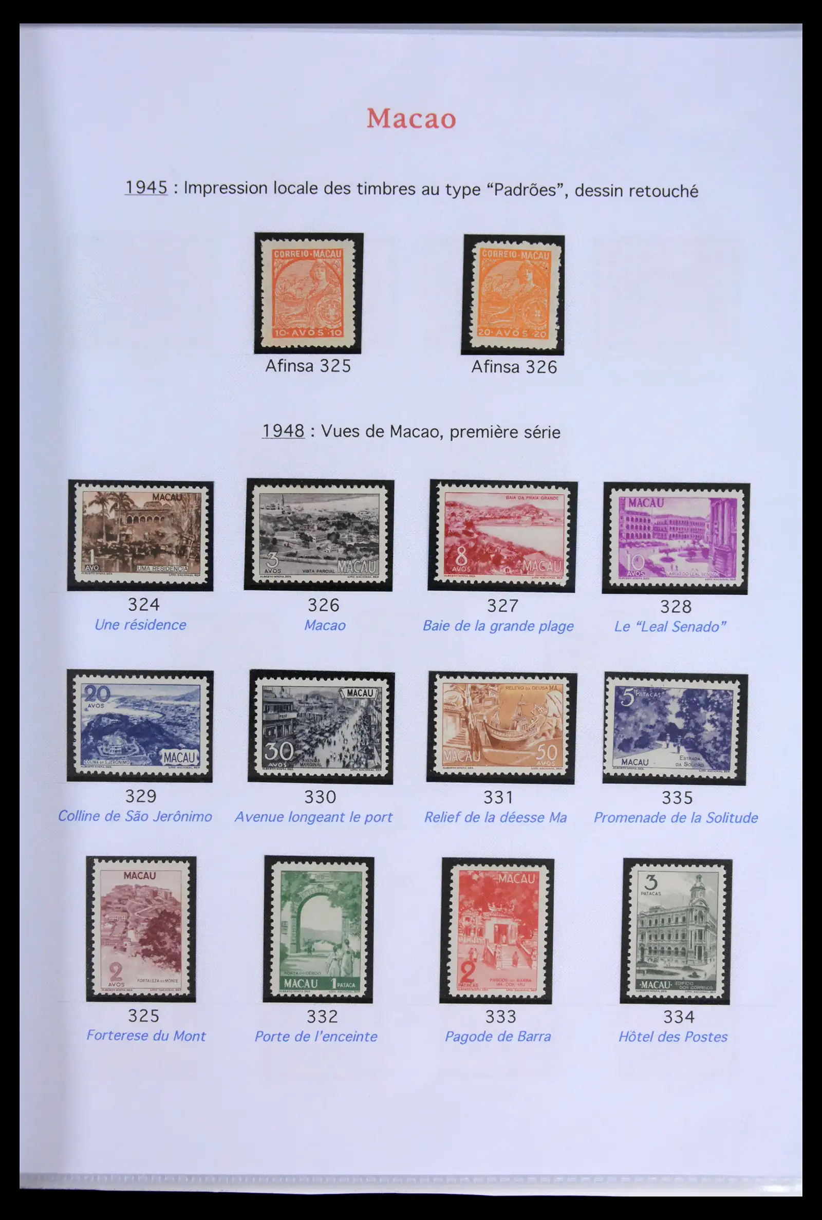 42030 0013 - Postzegelverzameling 42030 Macau 1898-1974.