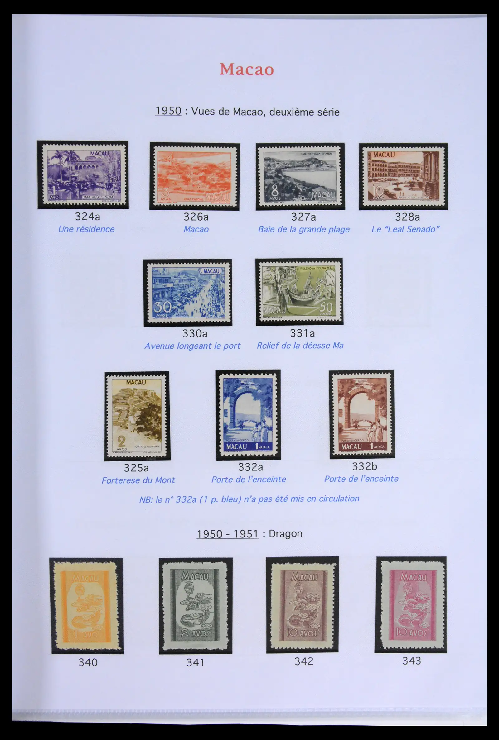 42030 0014 - Postzegelverzameling 42030 Macau 1898-1974.