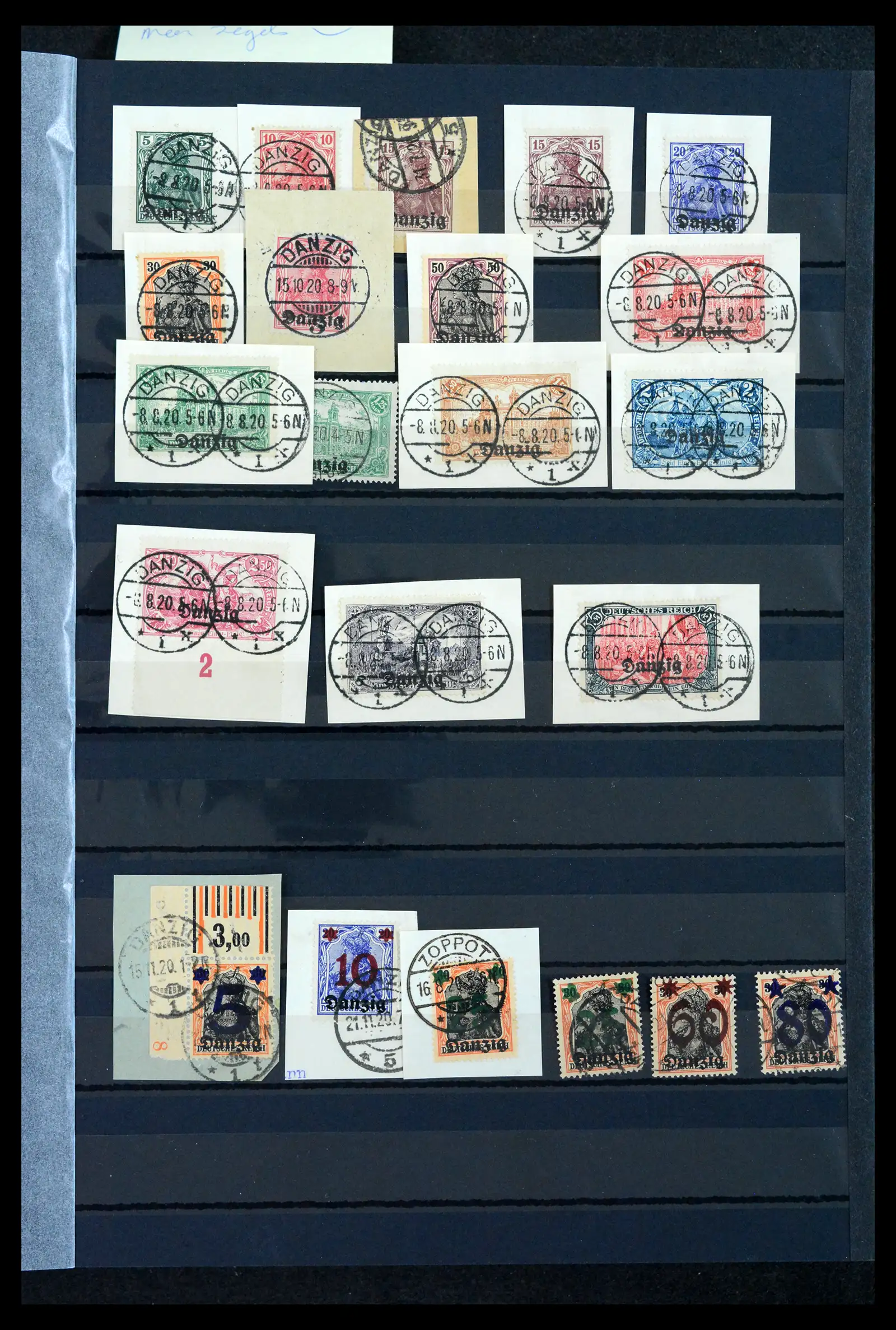 42037 0002 - Postzegelverzameling 42037 Danzig/Memel gespecialiseerd 1920-1939.