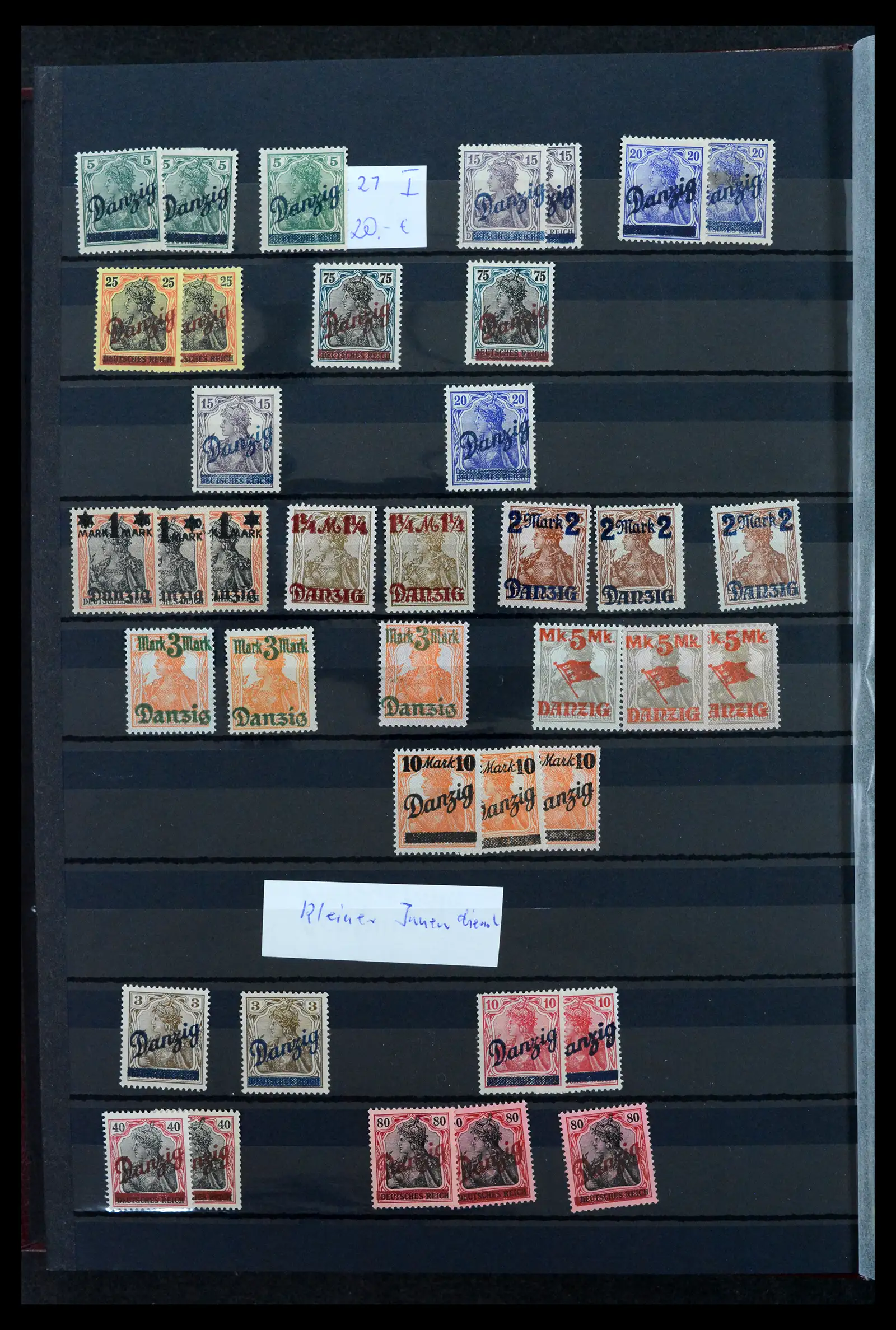 42037 0003 - Postzegelverzameling 42037 Danzig/Memel gespecialiseerd 1920-1939.