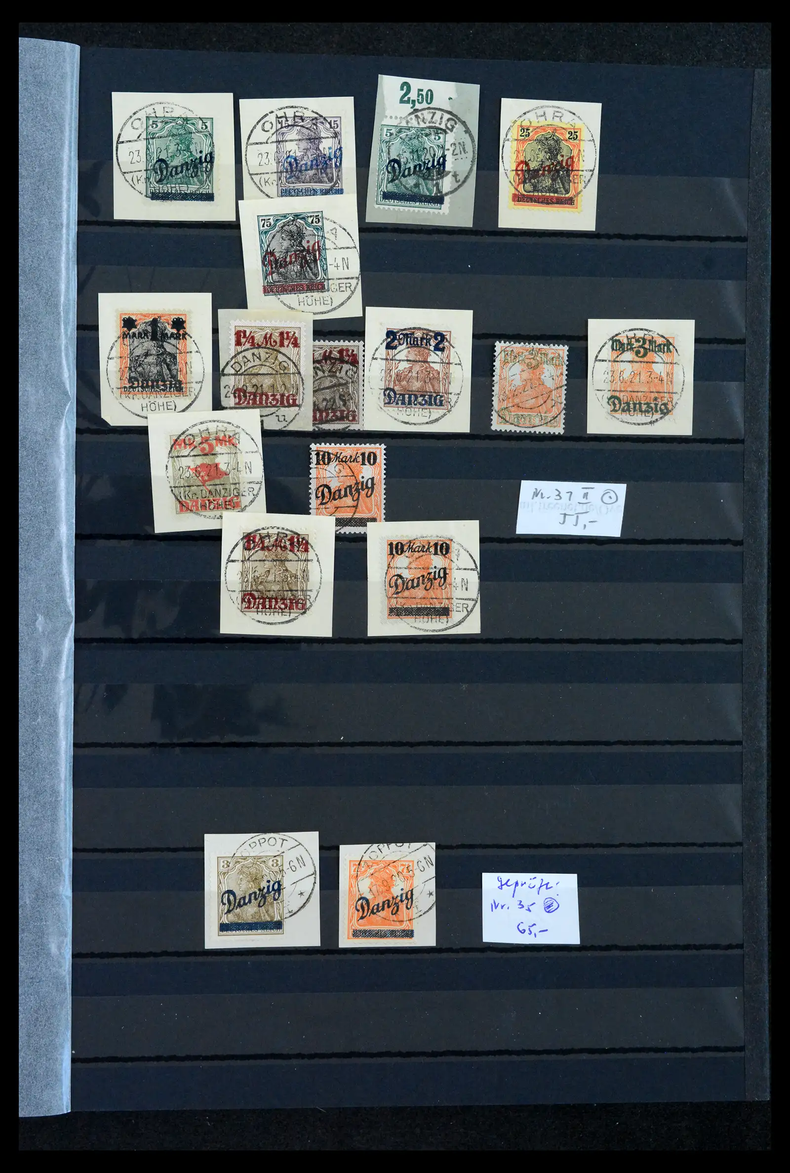 42037 0004 - Postzegelverzameling 42037 Danzig/Memel gespecialiseerd 1920-1939.