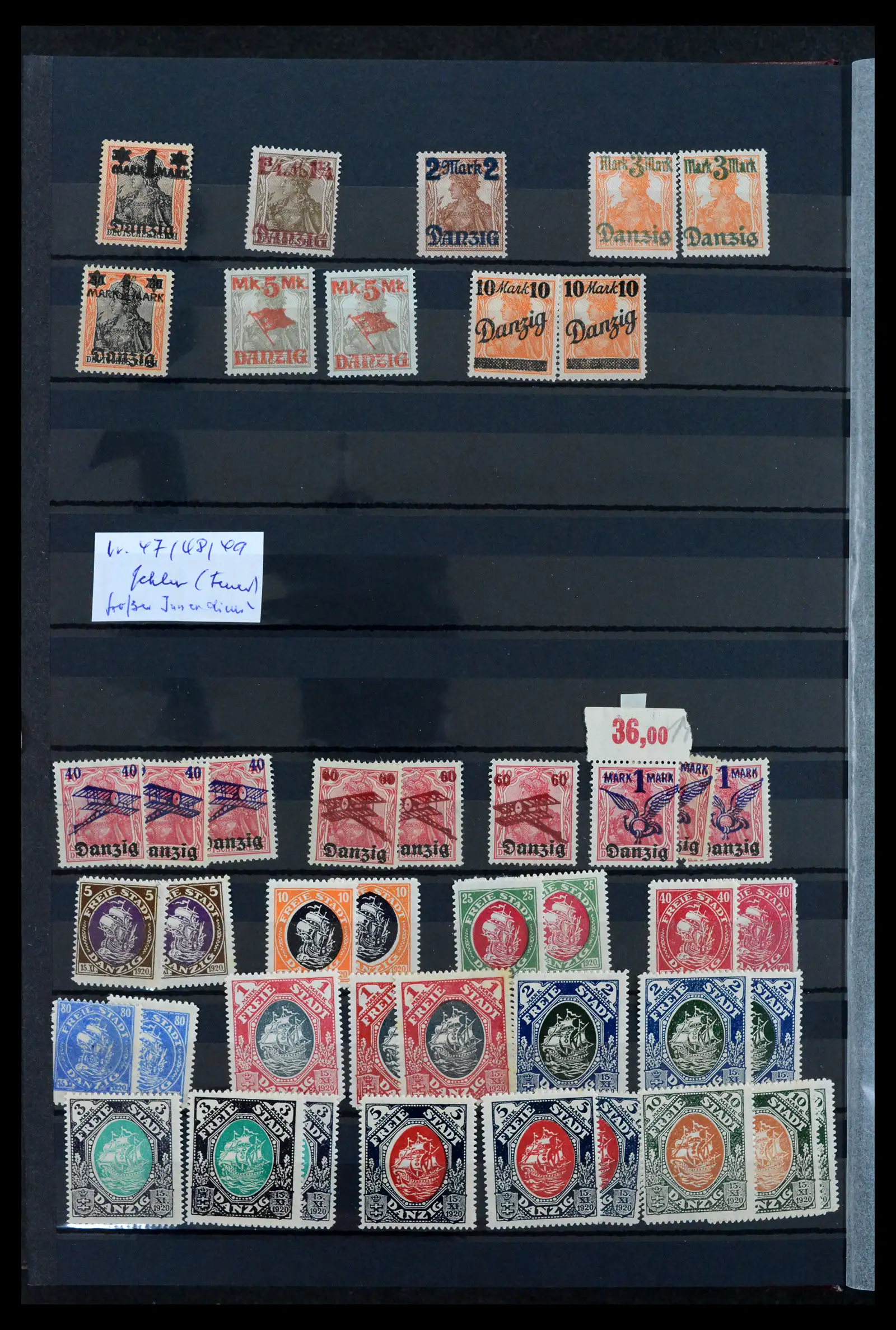 42037 0005 - Postzegelverzameling 42037 Danzig/Memel gespecialiseerd 1920-1939.