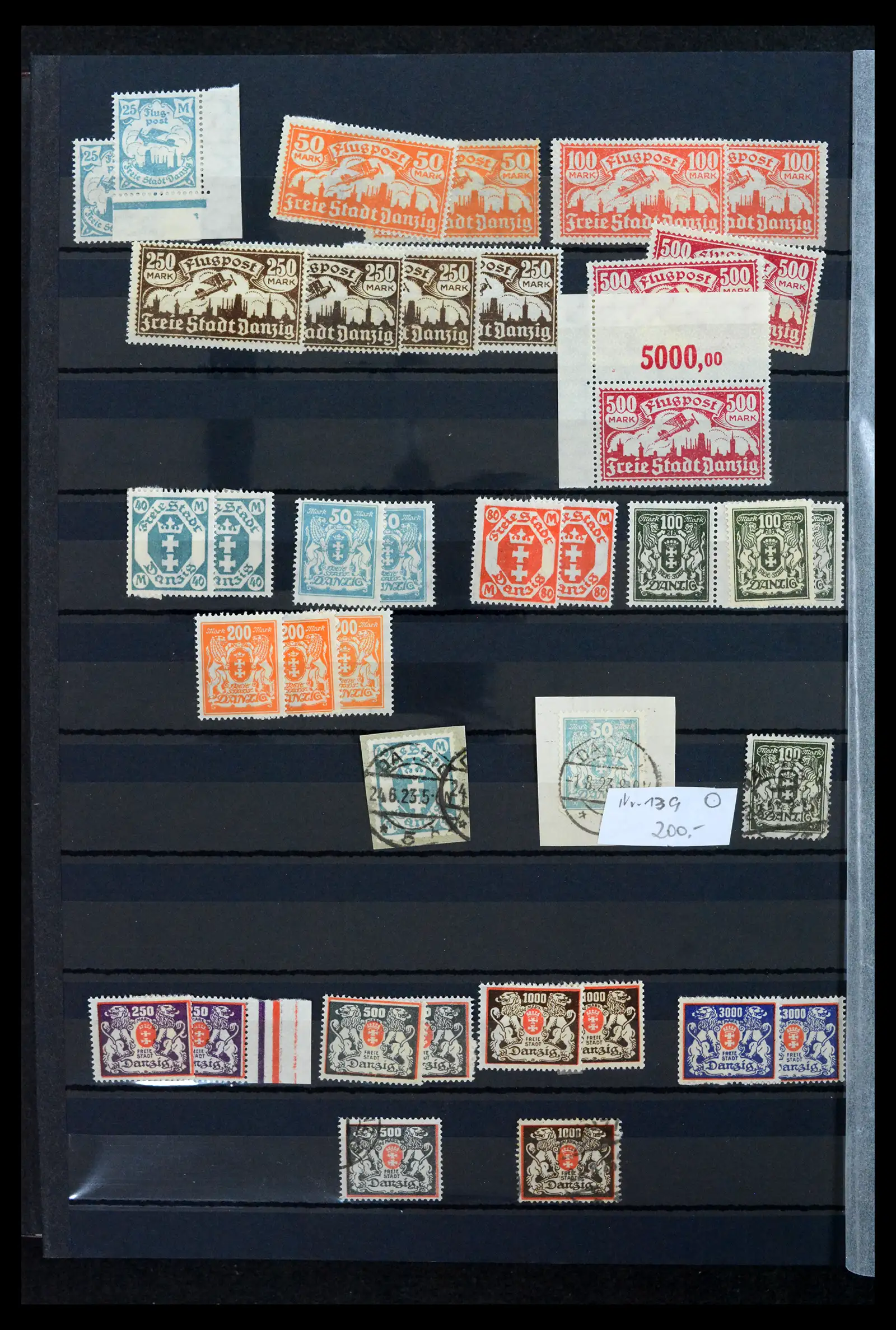 42037 0013 - Postzegelverzameling 42037 Danzig/Memel gespecialiseerd 1920-1939.