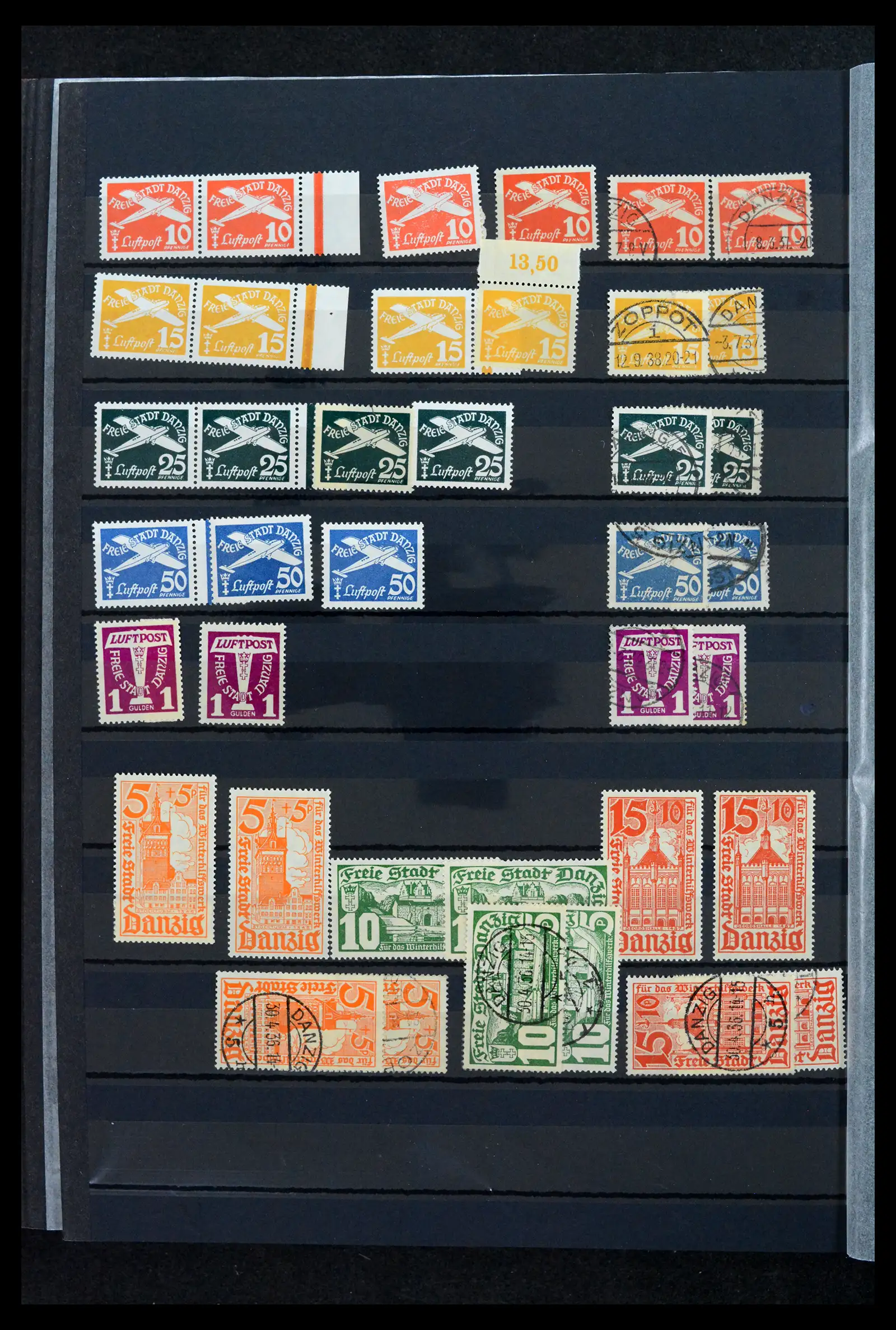 42037 0021 - Postzegelverzameling 42037 Danzig/Memel gespecialiseerd 1920-1939.