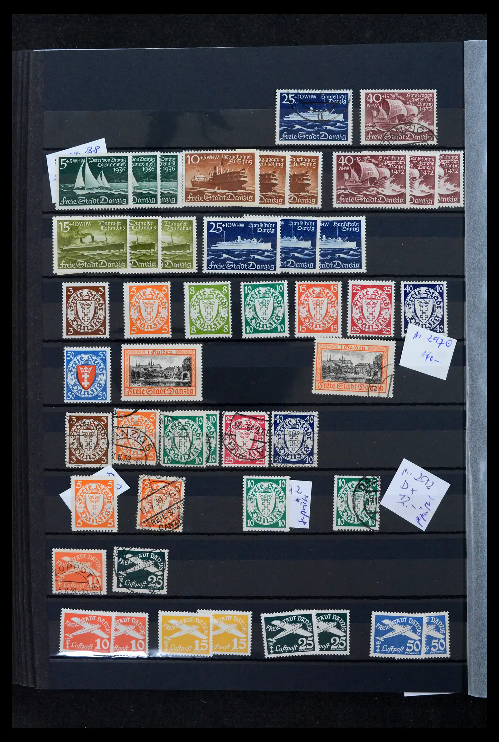 42037 0027 - Postzegelverzameling 42037 Danzig/Memel gespecialiseerd 1920-1939.