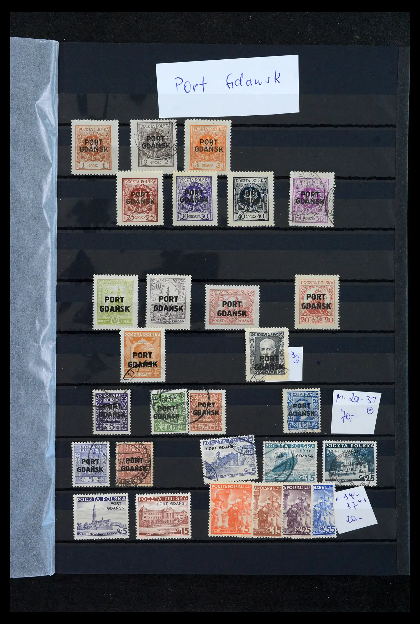 42037 0034 - Postzegelverzameling 42037 Danzig/Memel gespecialiseerd 1920-1939.