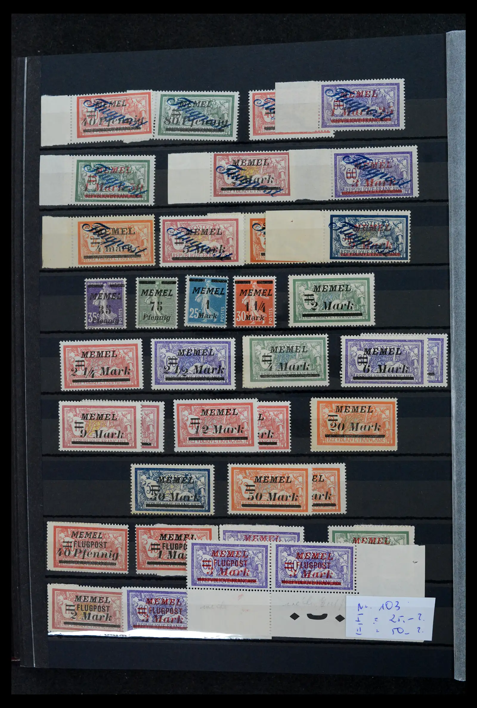 42037 0039 - Postzegelverzameling 42037 Danzig/Memel gespecialiseerd 1920-1939.