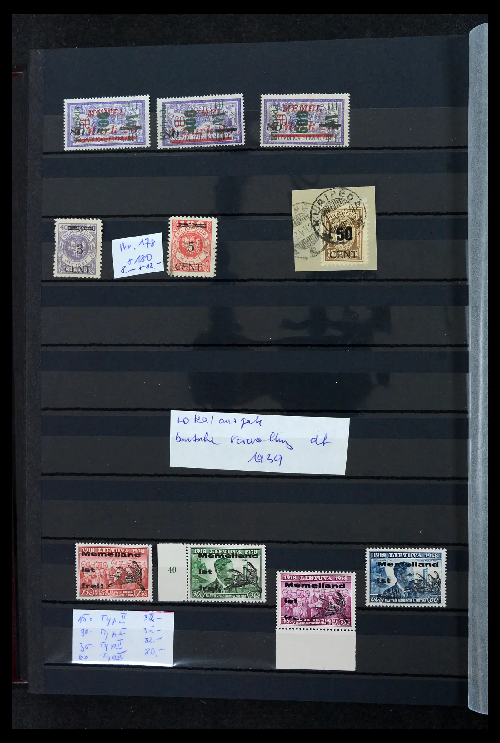 42037 0041 - Postzegelverzameling 42037 Danzig/Memel gespecialiseerd 1920-1939.
