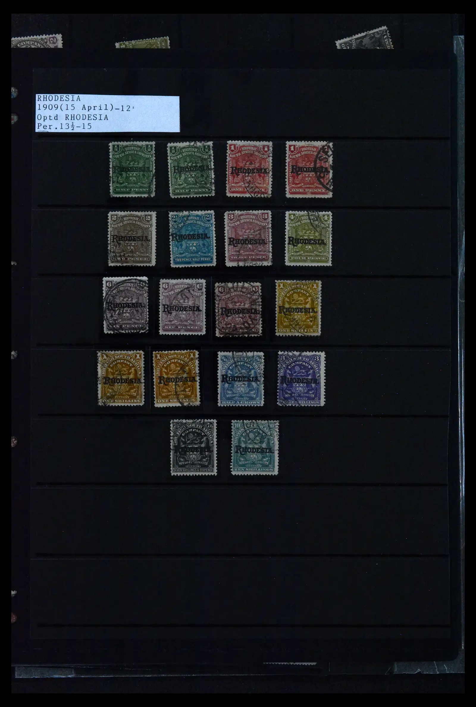 42039 0007 - Postzegelverzameling 42039 Rhodesië 1890-1932.