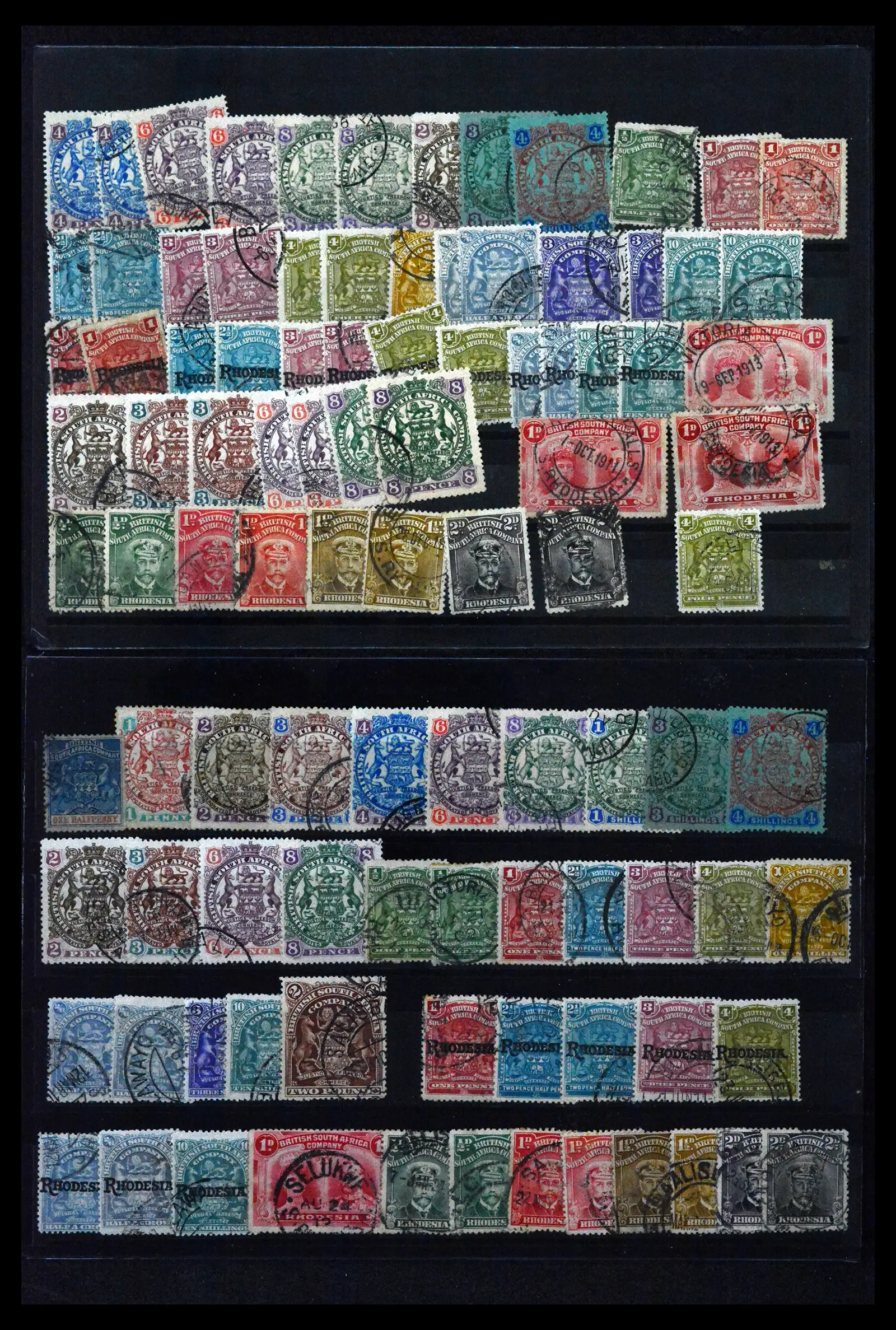 42039 0010 - Postzegelverzameling 42039 Rhodesië 1890-1932.