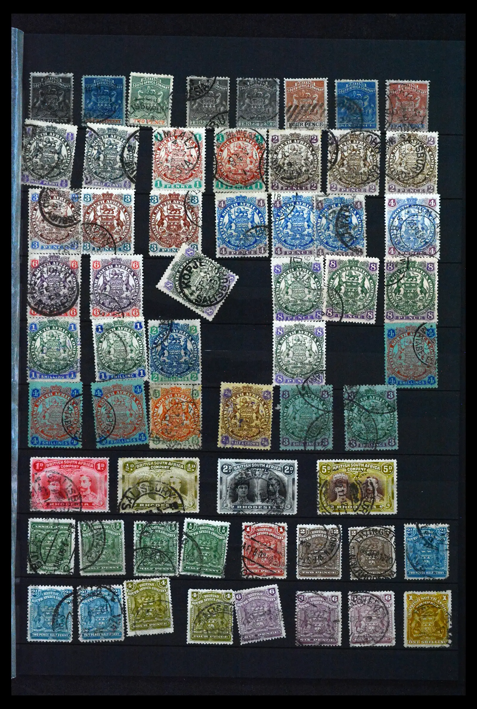 42039 0011 - Postzegelverzameling 42039 Rhodesië 1890-1932.