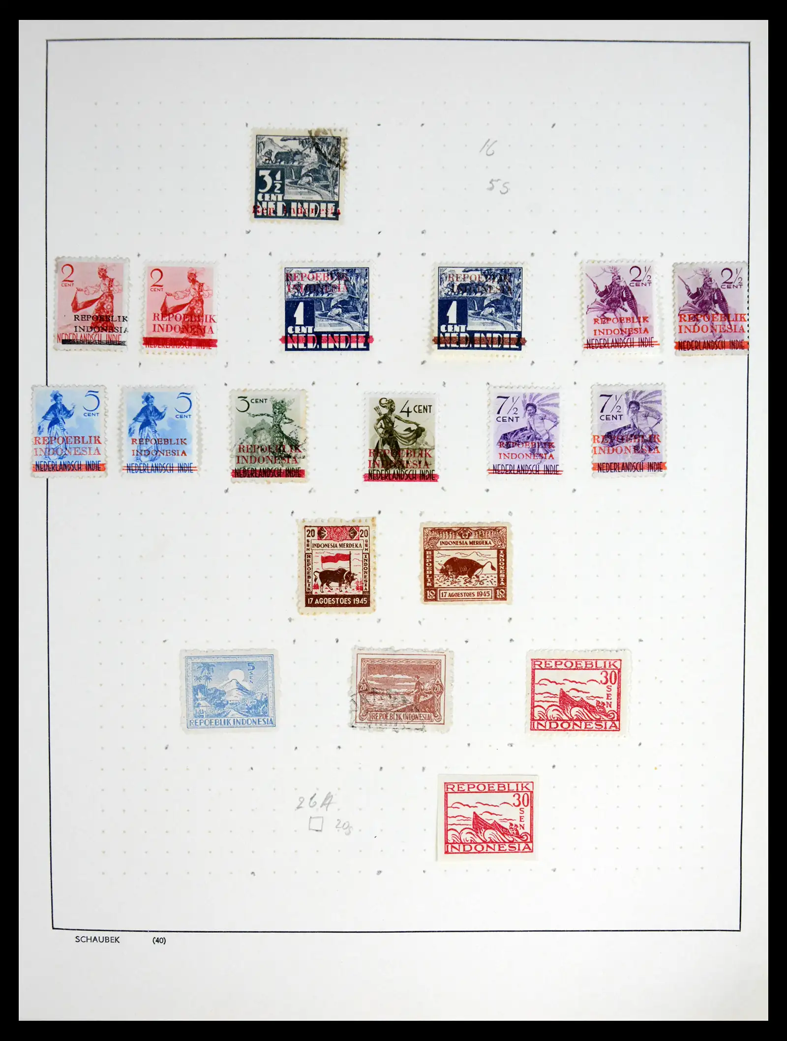 42048 0010 - Postzegelverzameling 42048 Nederlands Indië Japanse bezetting / interim 1842-1948.