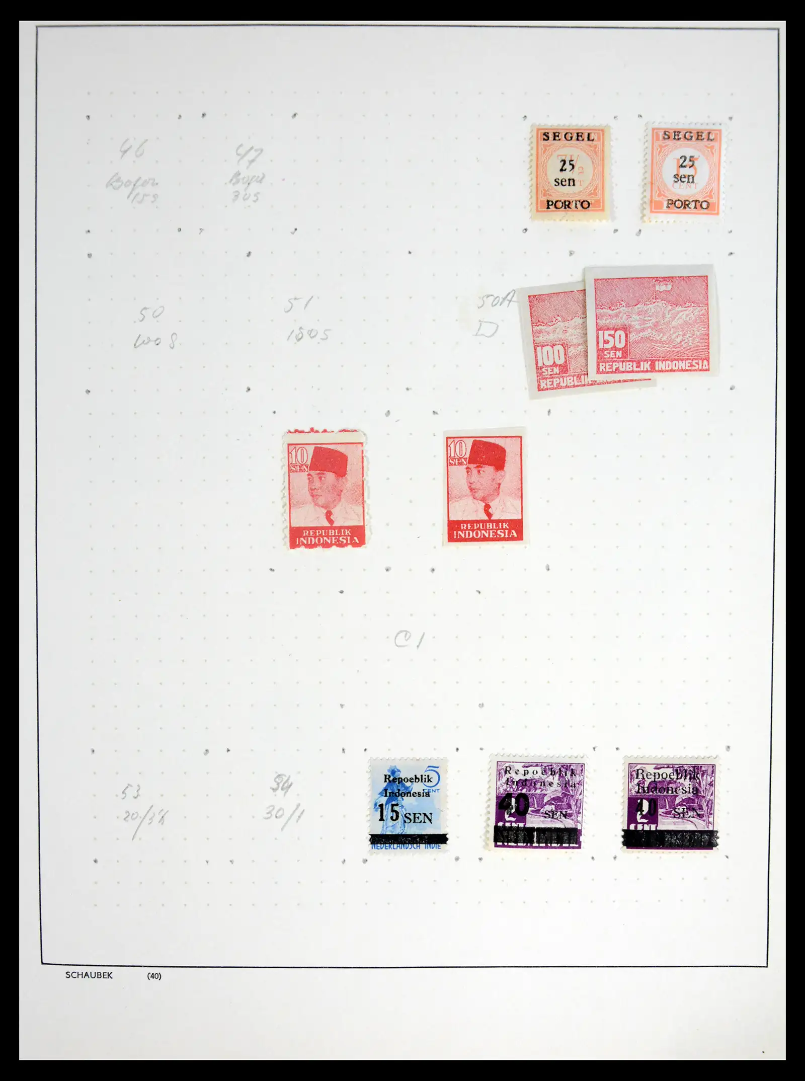 42048 0013 - Postzegelverzameling 42048 Nederlands Indië Japanse bezetting / interim 1842-1948.