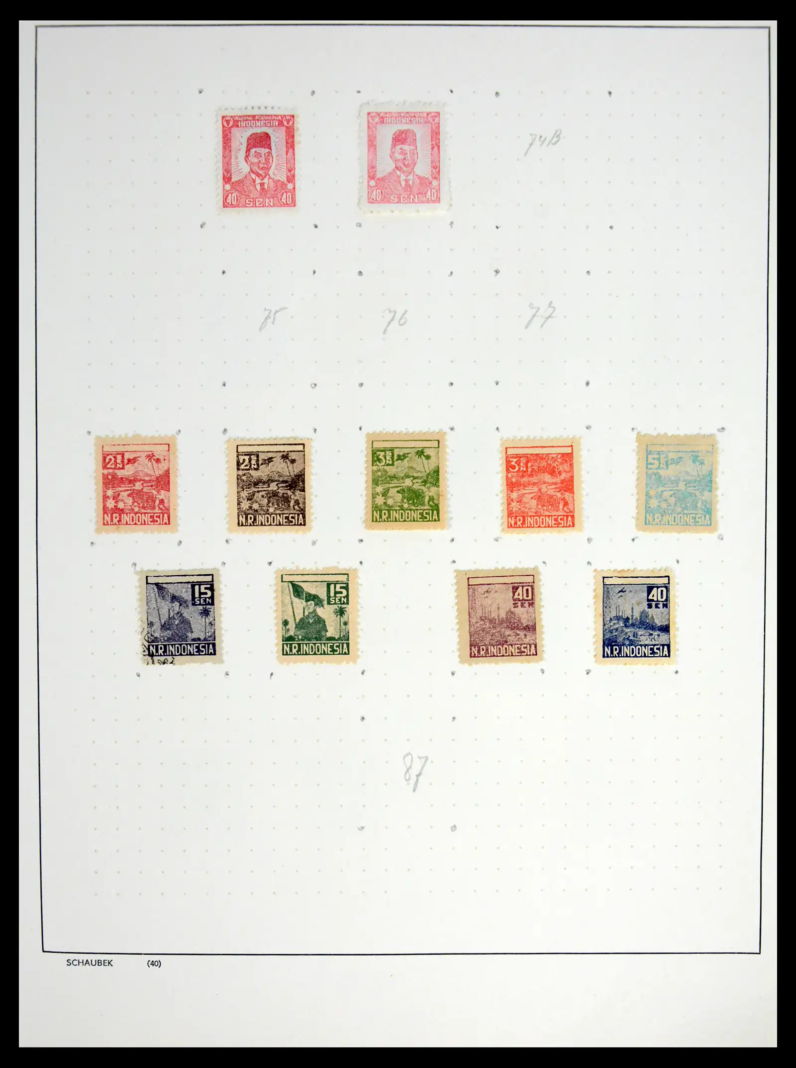 42048 0015 - Postzegelverzameling 42048 Nederlands Indië Japanse bezetting / interim 1842-1948.