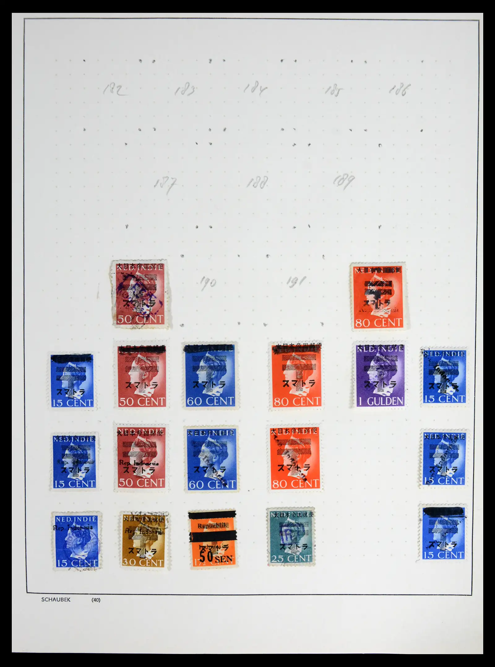 42048 0020 - Postzegelverzameling 42048 Nederlands Indië Japanse bezetting / interim 1842-1948.
