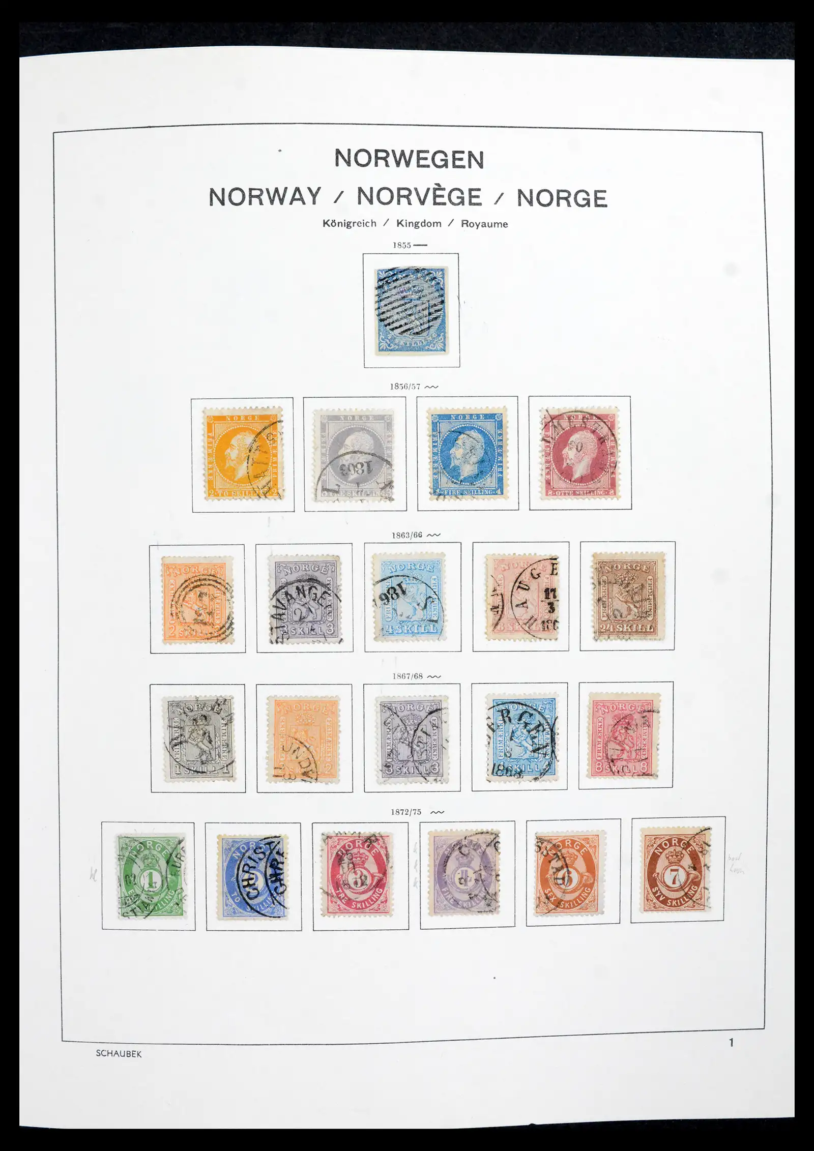 42052 0001 - Postzegelverzameling 42052 Noorwegen 1855-2000.