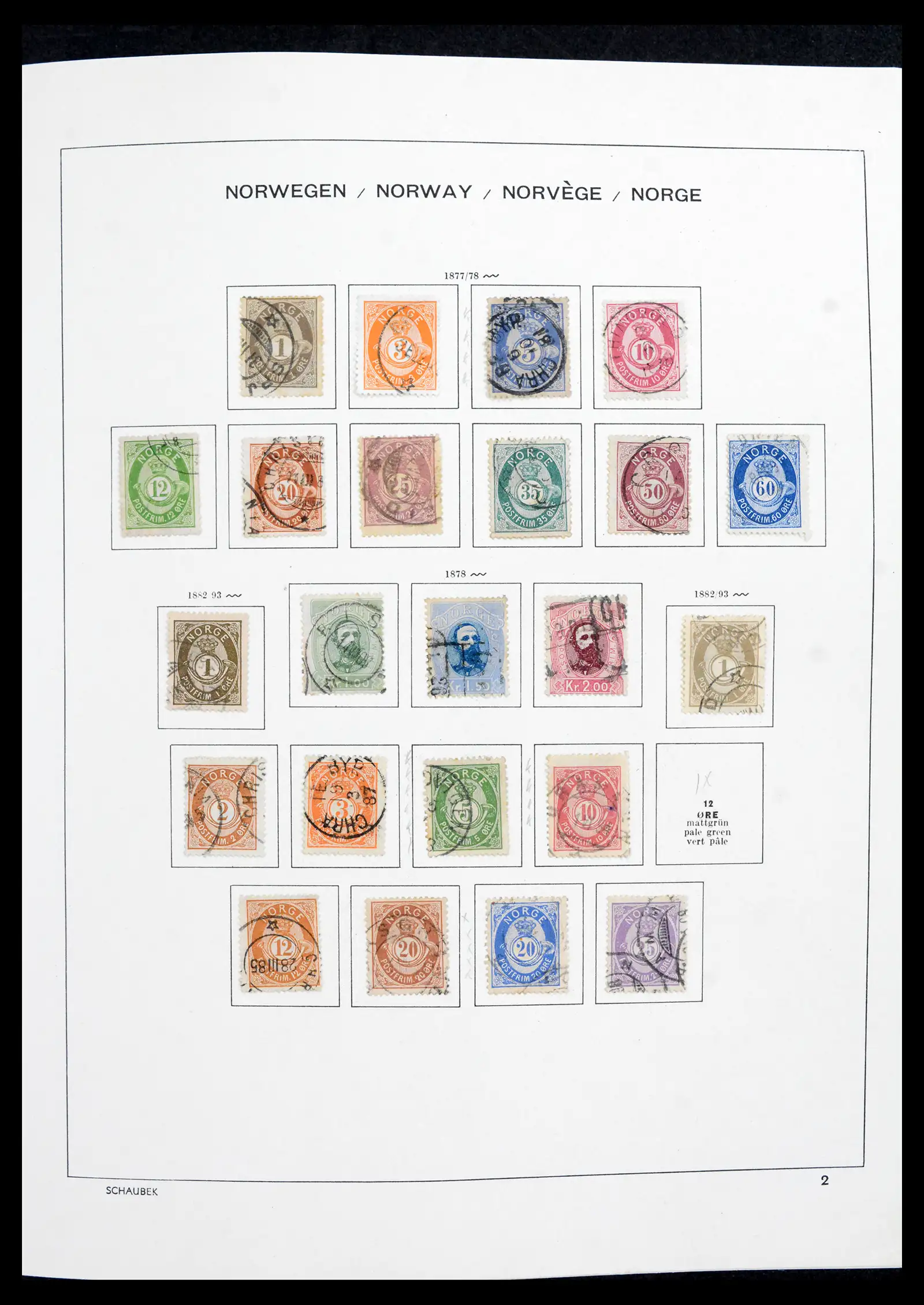 42052 0002 - Postzegelverzameling 42052 Noorwegen 1855-2000.