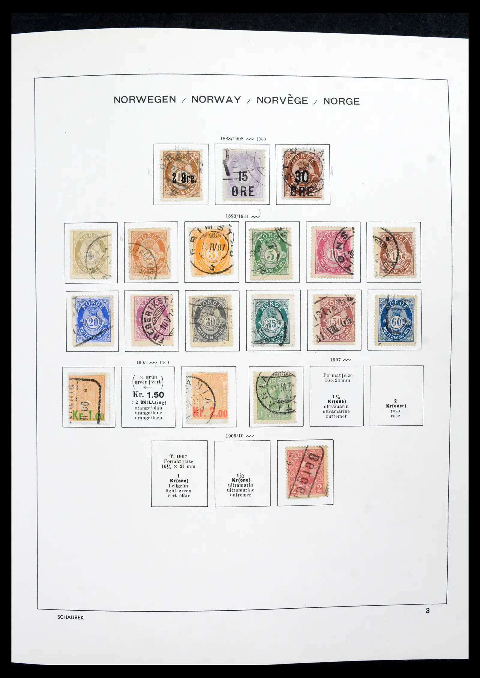 42052 0005 - Postzegelverzameling 42052 Noorwegen 1855-2000.