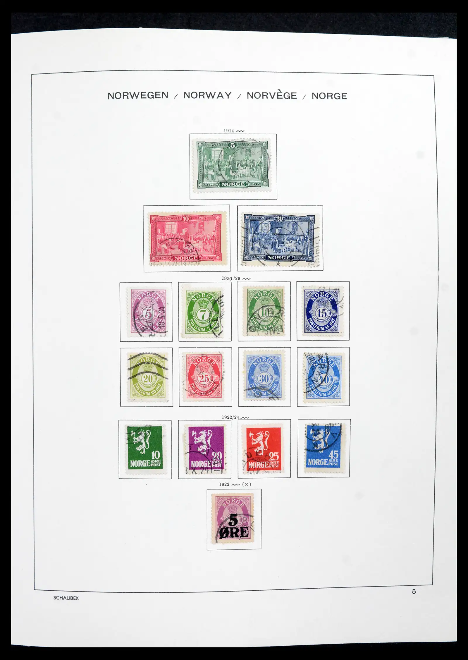 42052 0008 - Postzegelverzameling 42052 Noorwegen 1855-2000.