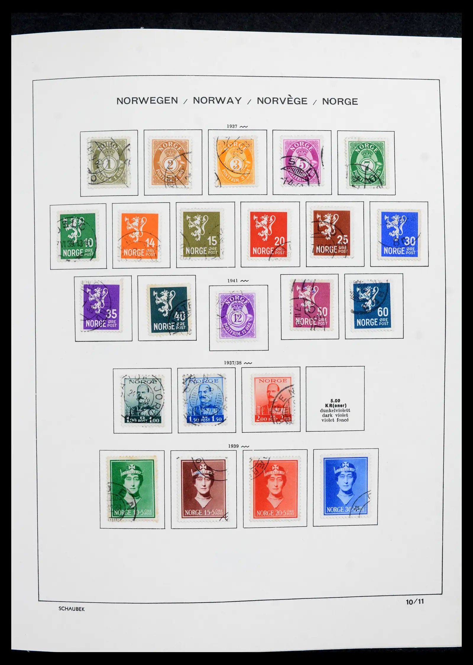 42052 0014 - Postzegelverzameling 42052 Noorwegen 1855-2000.