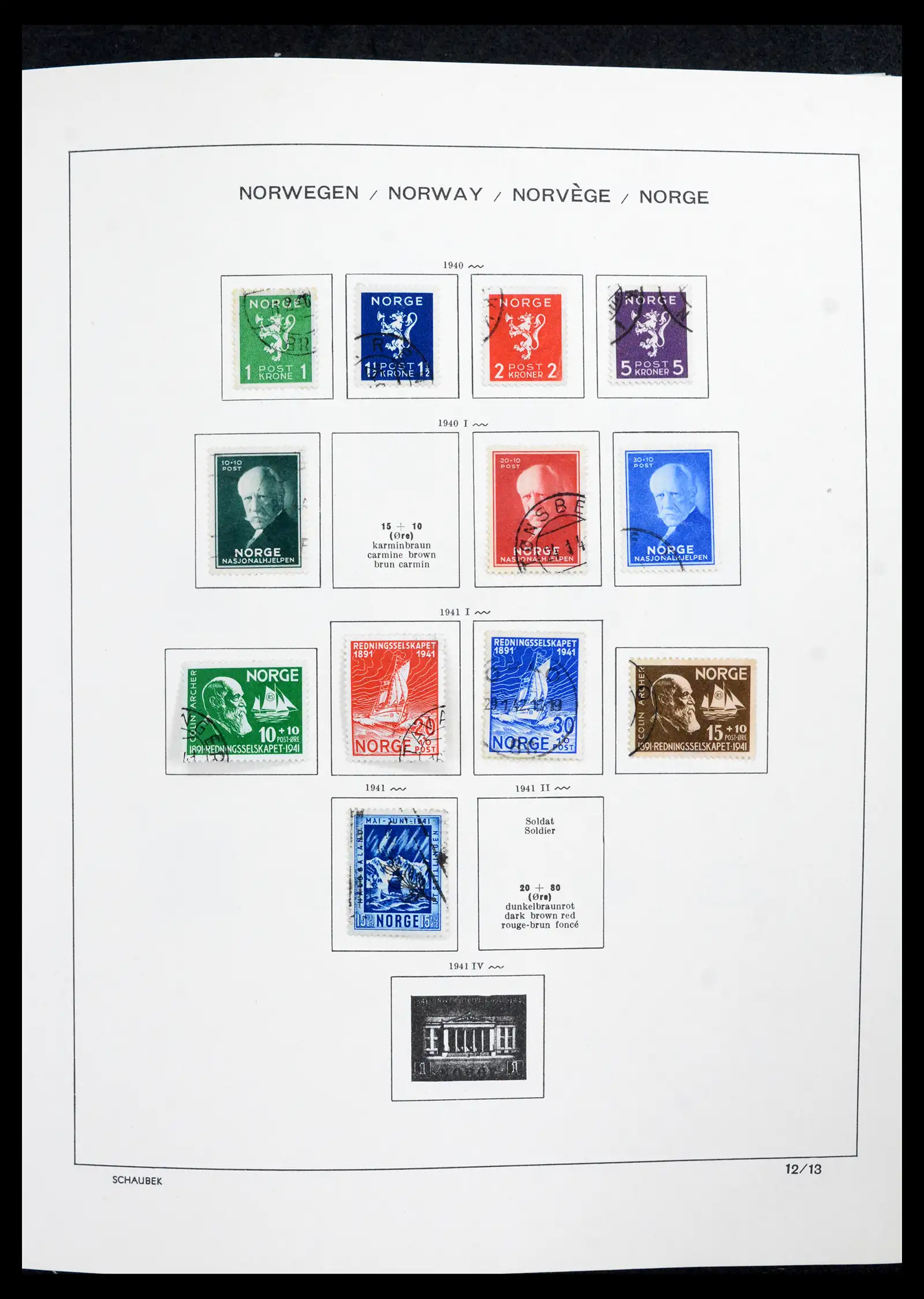 42052 0016 - Postzegelverzameling 42052 Noorwegen 1855-2000.