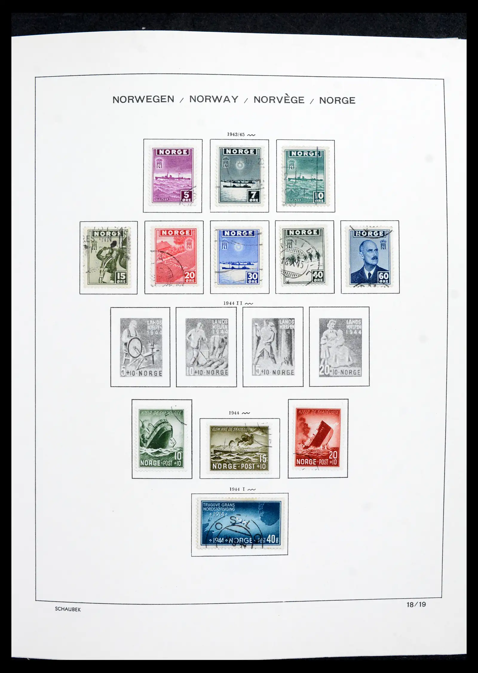 42052 0021 - Postzegelverzameling 42052 Noorwegen 1855-2000.