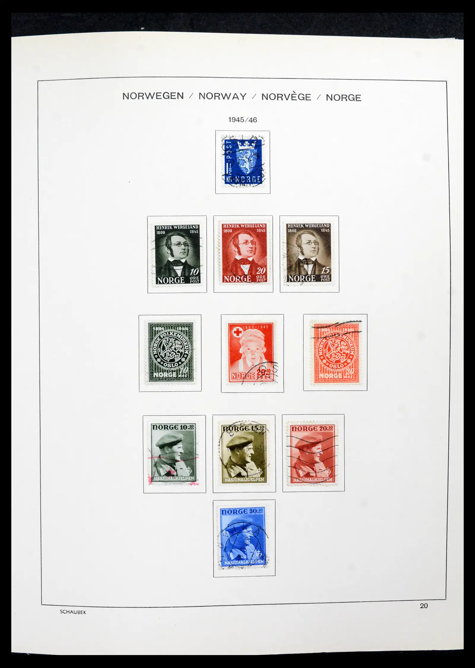 42052 0022 - Postzegelverzameling 42052 Noorwegen 1855-2000.