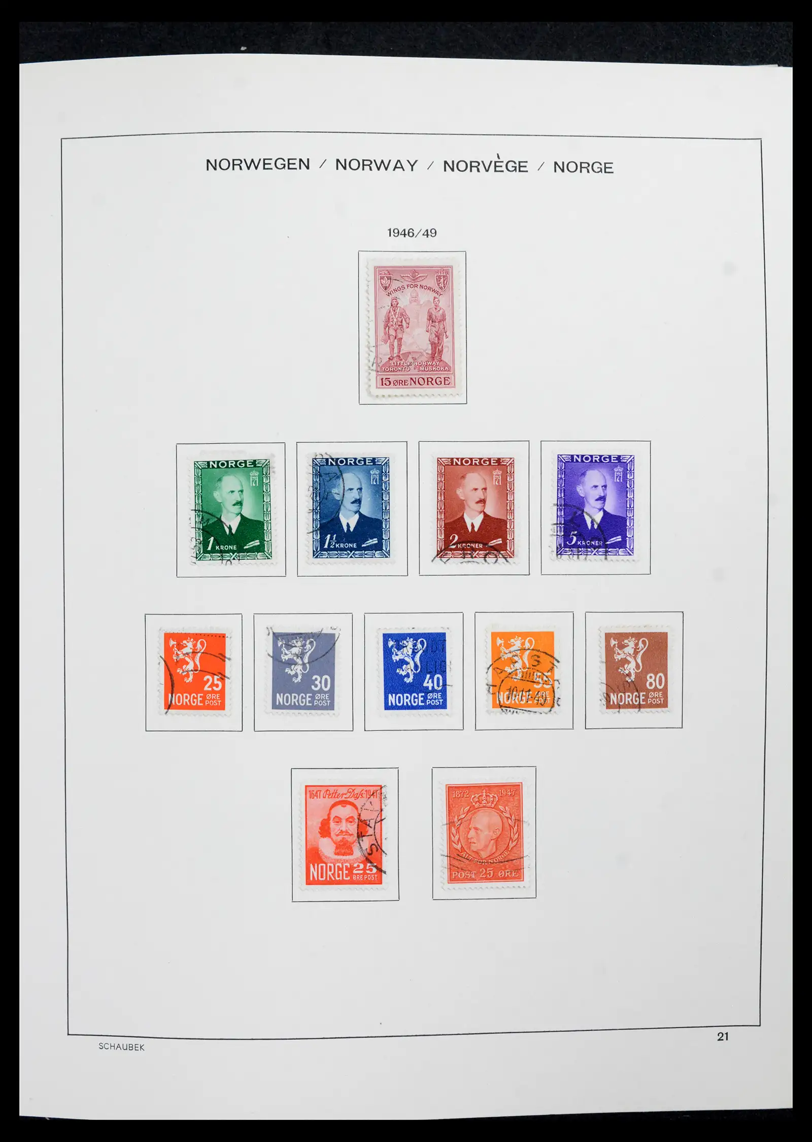 42052 0023 - Postzegelverzameling 42052 Noorwegen 1855-2000.