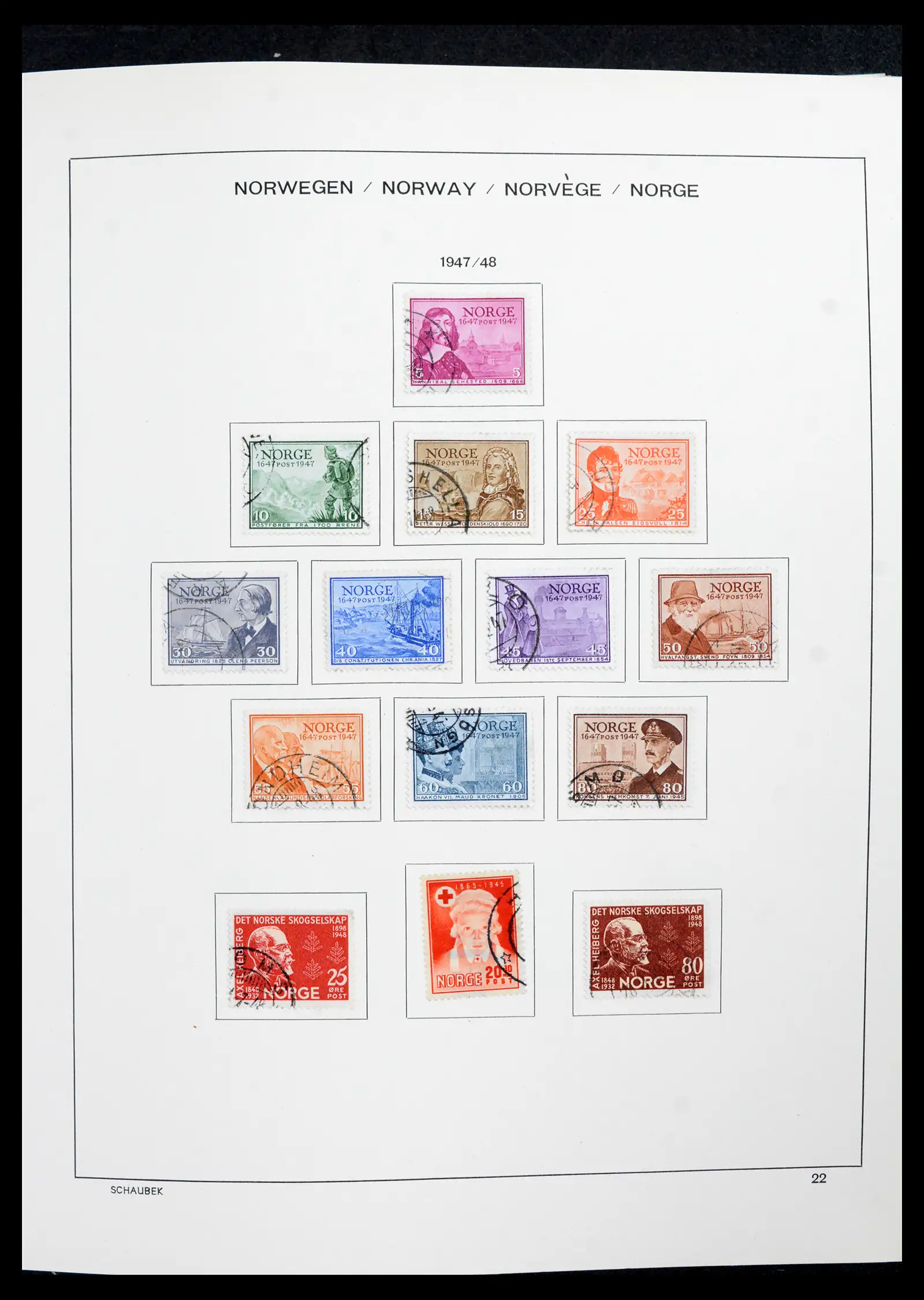 42052 0024 - Postzegelverzameling 42052 Noorwegen 1855-2000.