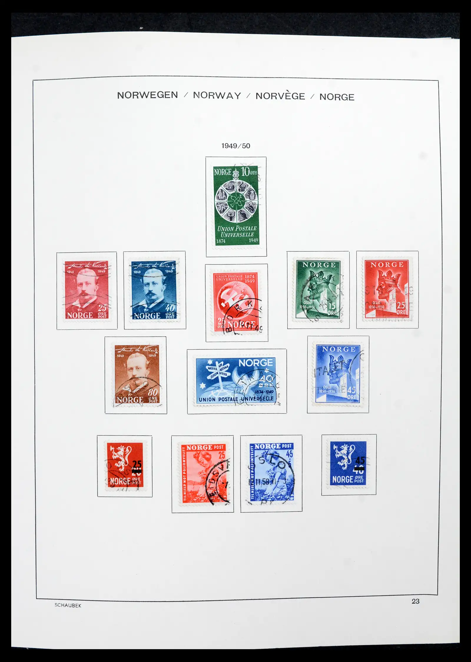 42052 0025 - Postzegelverzameling 42052 Noorwegen 1855-2000.