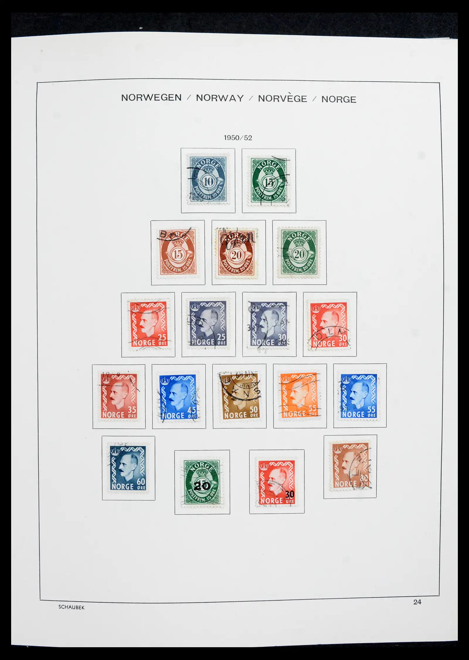 42052 0026 - Postzegelverzameling 42052 Noorwegen 1855-2000.